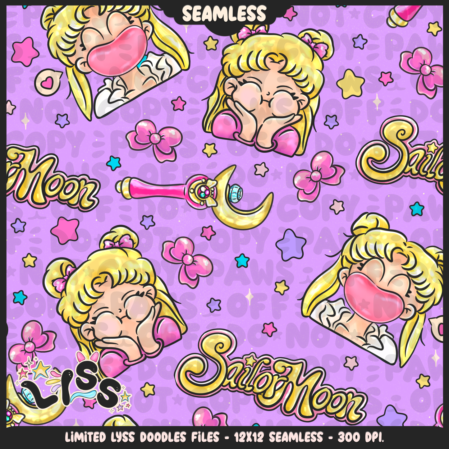 2024 - Lyss Doodles - Seamless - Mains - Moon Cafe