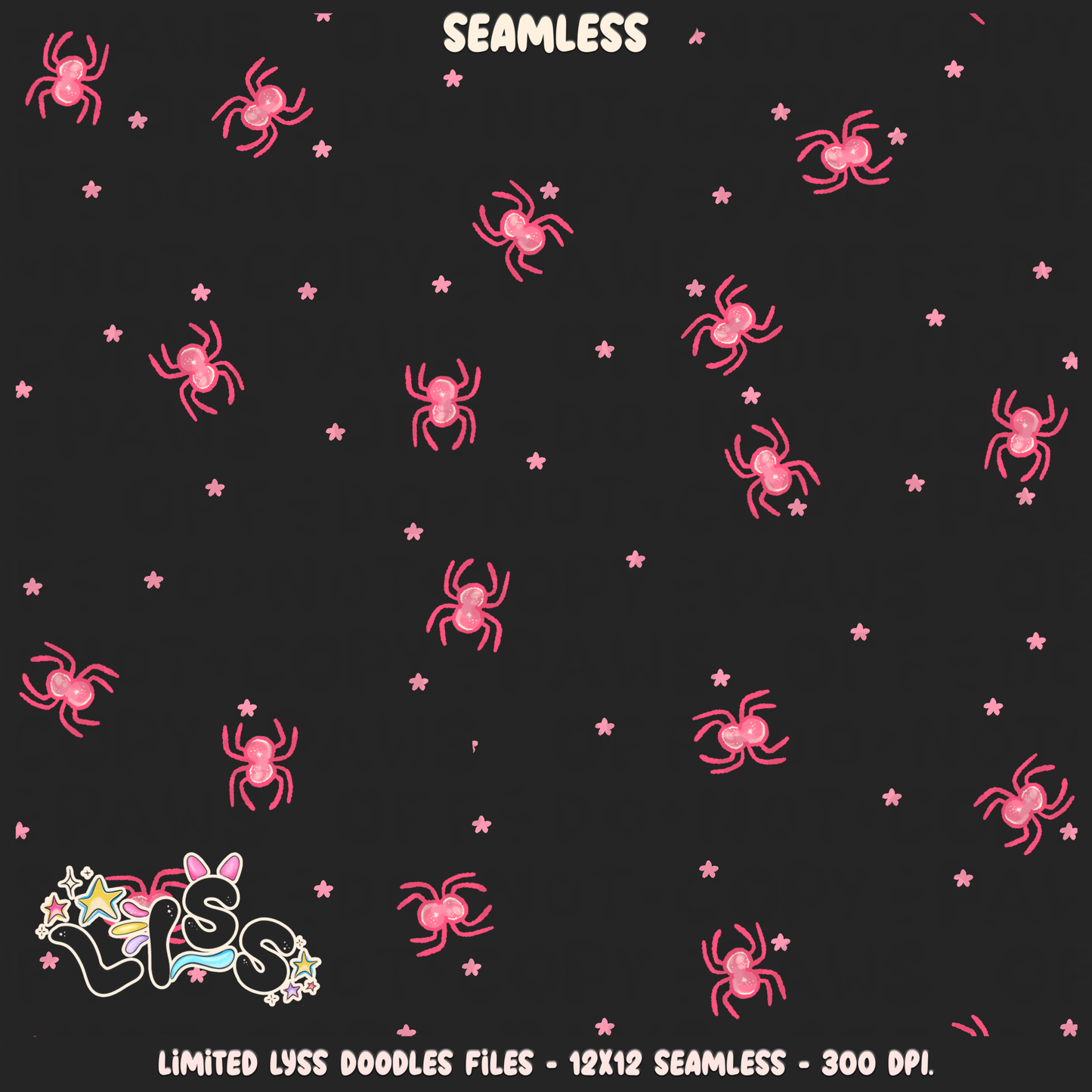 2024 - Lyss Doodles - Coordinates - Spooky Pink Bows - 24LD065