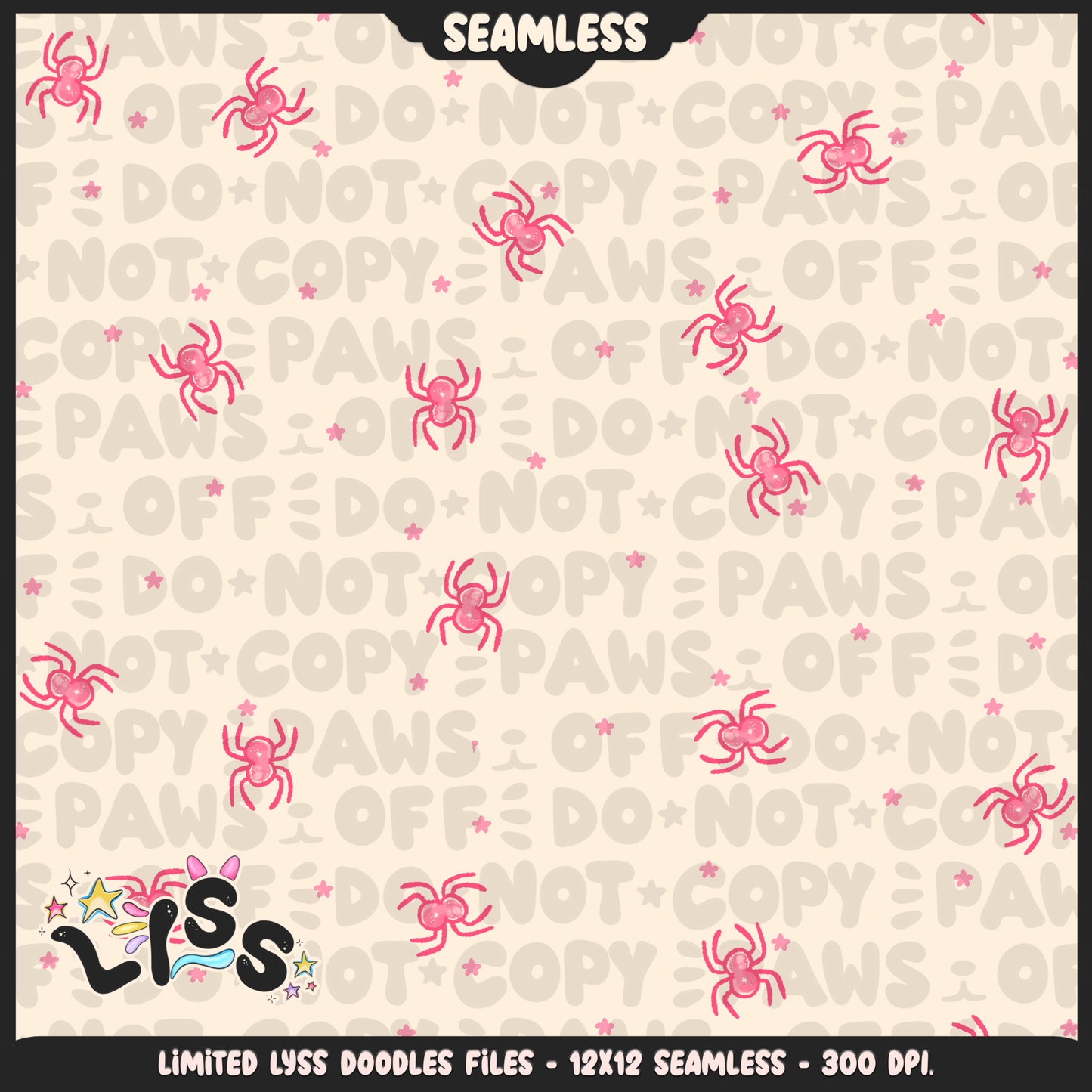 2024 - Lyss Doodles - Coordinates - Spooky Pink Bows - 24LD065
