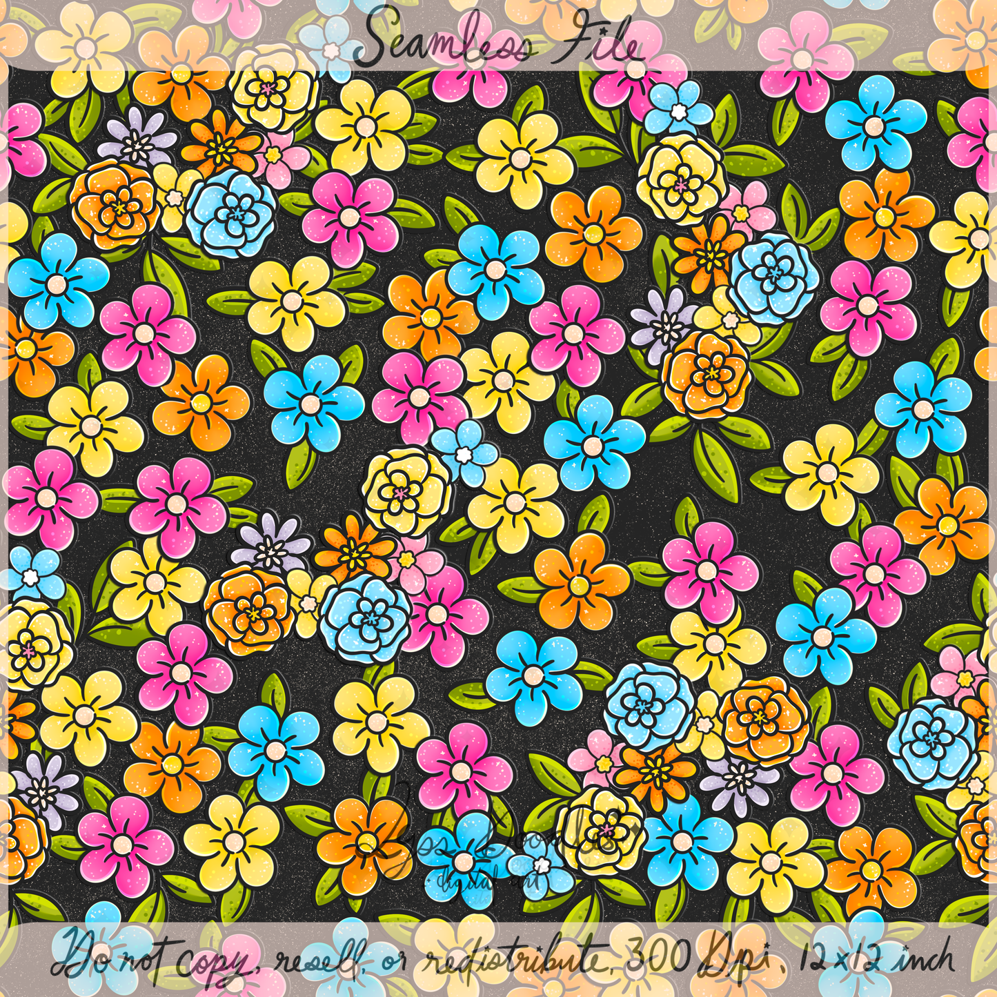 2025 - Lyss Doodles - Seamless - Mains - Springtime Hopper - 25LD015