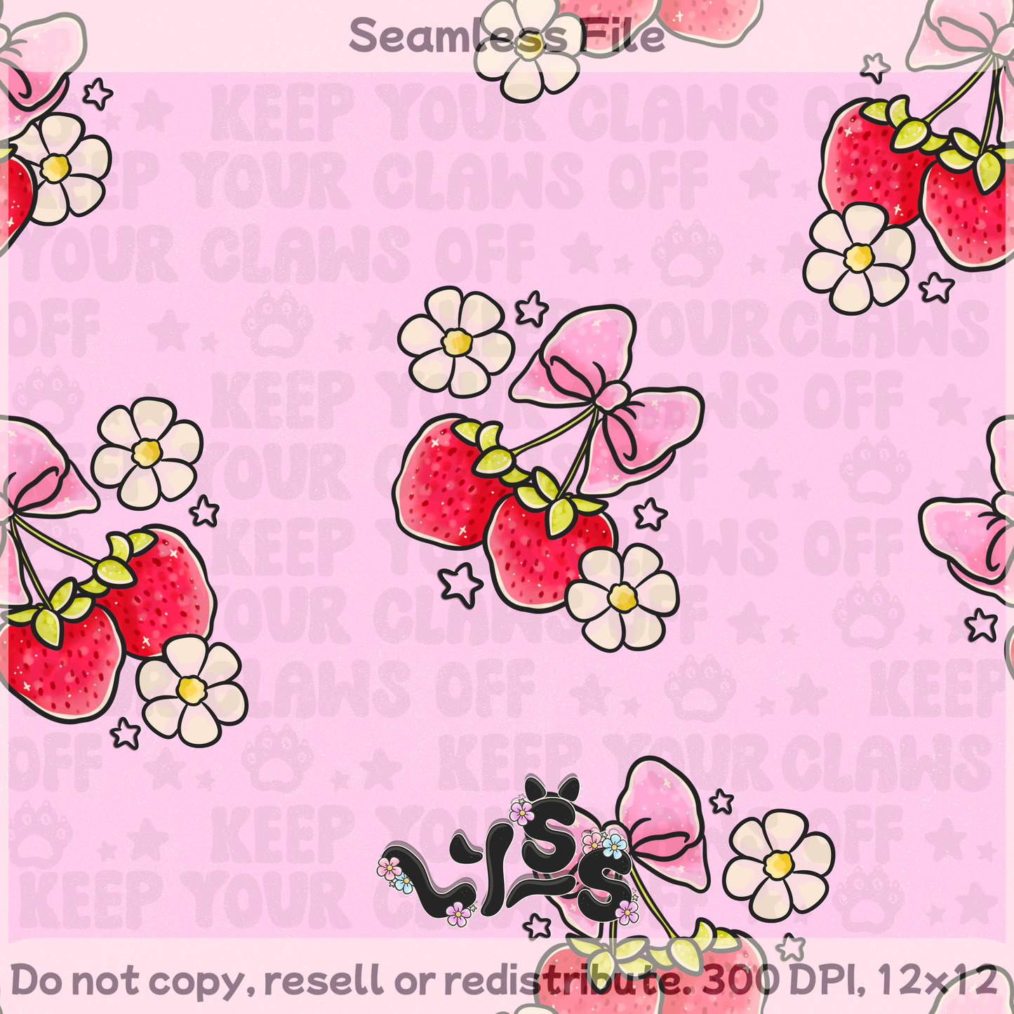 2025 - Lyss Doodles - Coordinates - Strawberry Trex - 25LD046