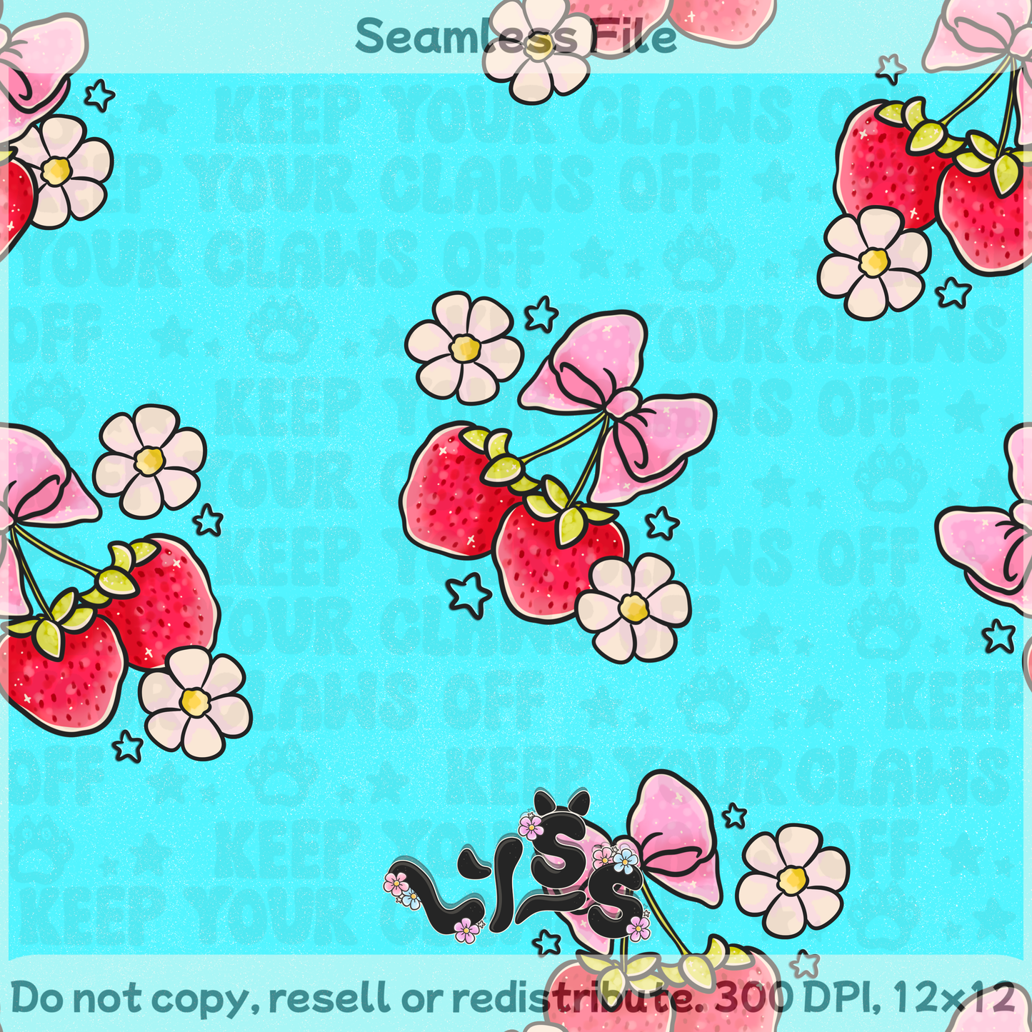 2025 - Lyss Doodles - Coordinates - Strawberry Trex - 25LD046