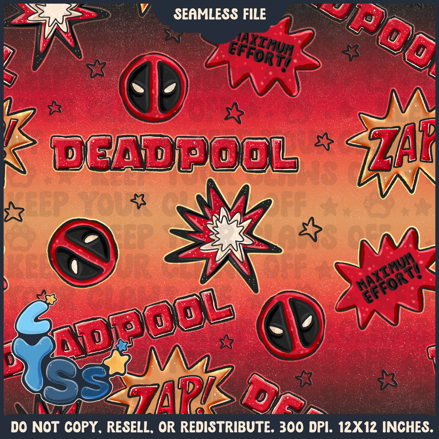 2024 - Lyss Doodles - Seamless - Coordinates - Superhero Collection - Funny Guy - 24LD088