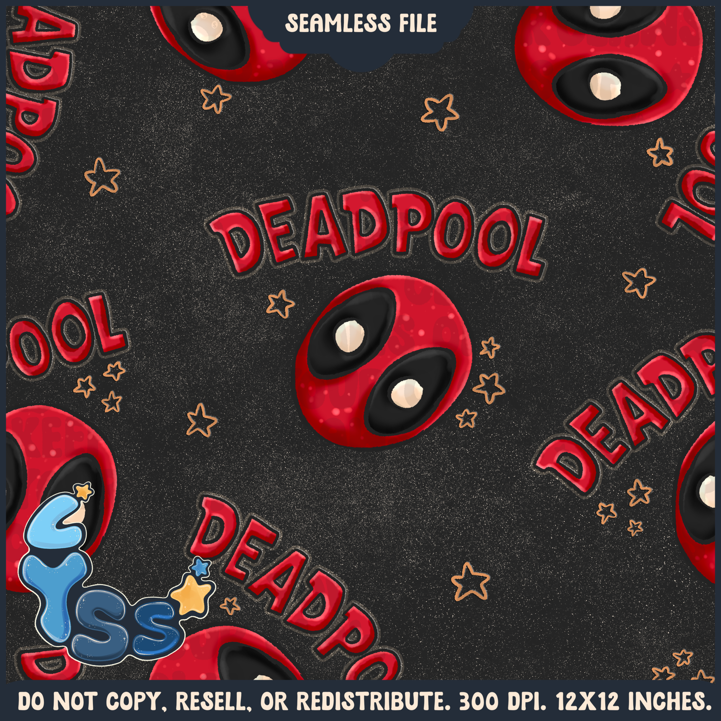 2024 - Lyss Doodles - Seamless - Coordinates - Superhero Collection - Funny Guy - 24LD088