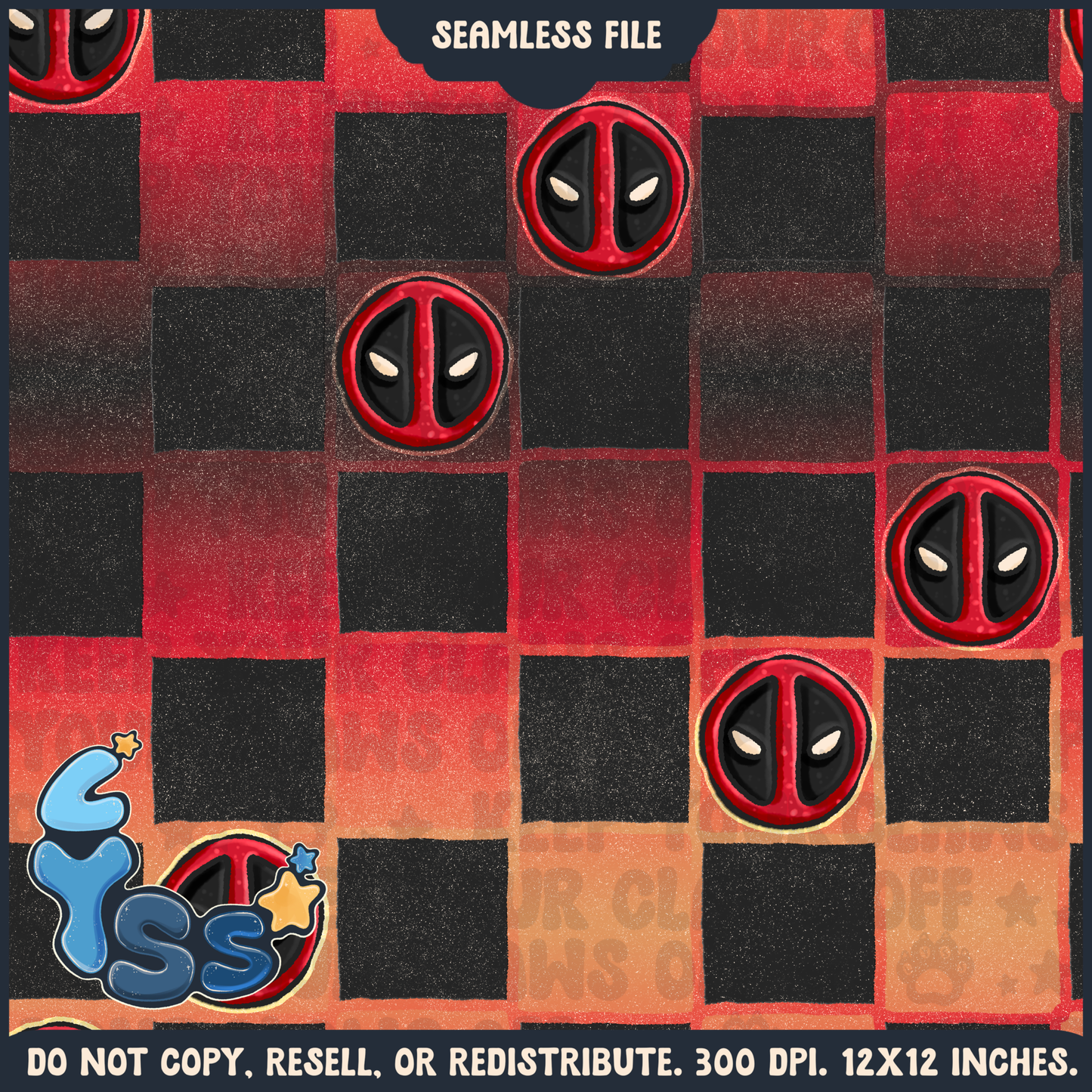 2024 - Lyss Doodles - Seamless - Coordinates - Superhero Collection - Funny Guy - 24LD088