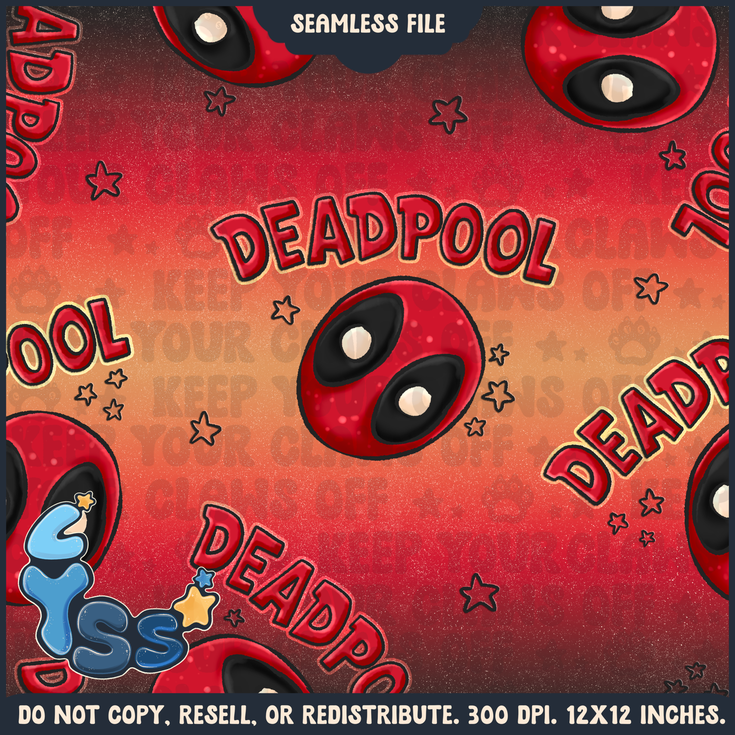 2024 - Lyss Doodles - Seamless - Coordinates - Superhero Collection - Funny Guy - 24LD088