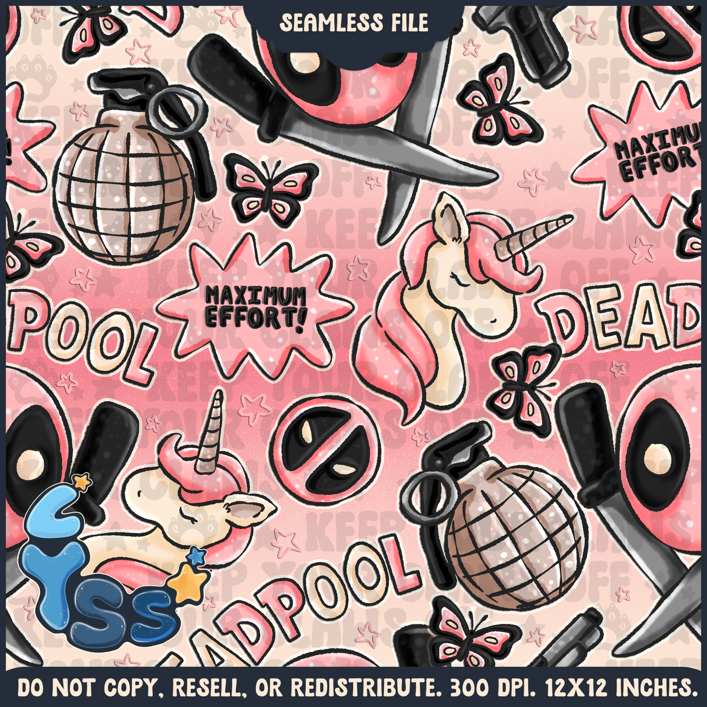 2024 - Lyss Doodles - Seamless - Mains - Superhero Collection - Girl Funny Guy - 24LD089-001