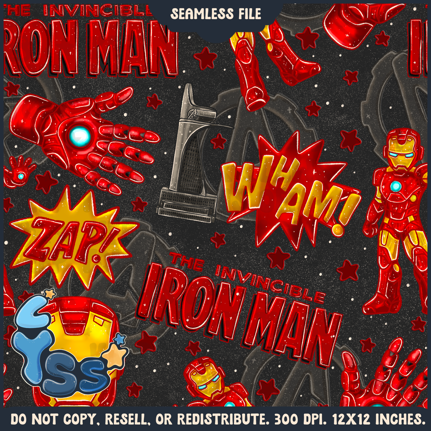 2024 - Lyss Doodles - Seamless - Mains - Superhero Collection - - Invincible - 24LD090