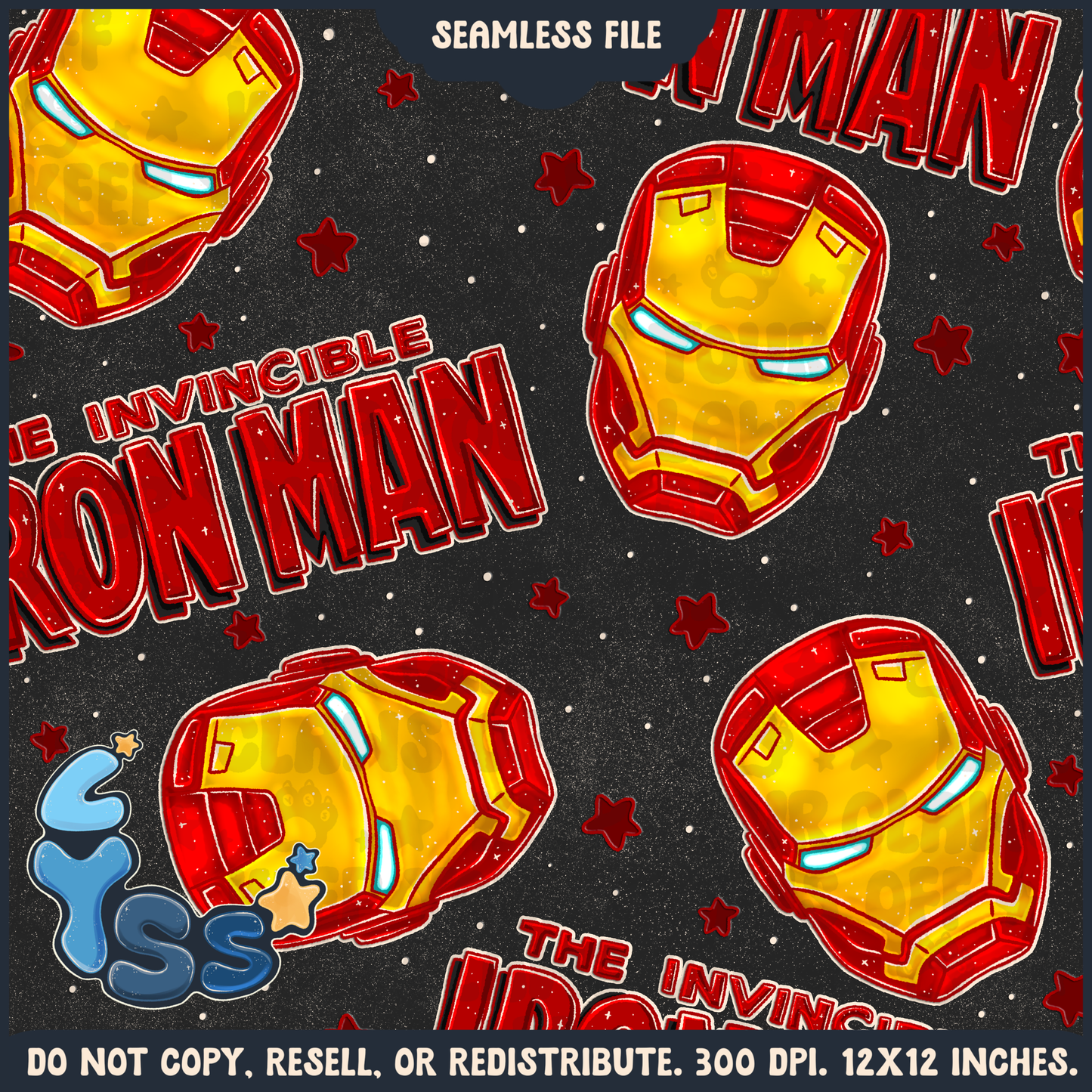 2024 - Lyss Doodles - Seamless - Mains - Superhero Collection - Invincible - 24LD090