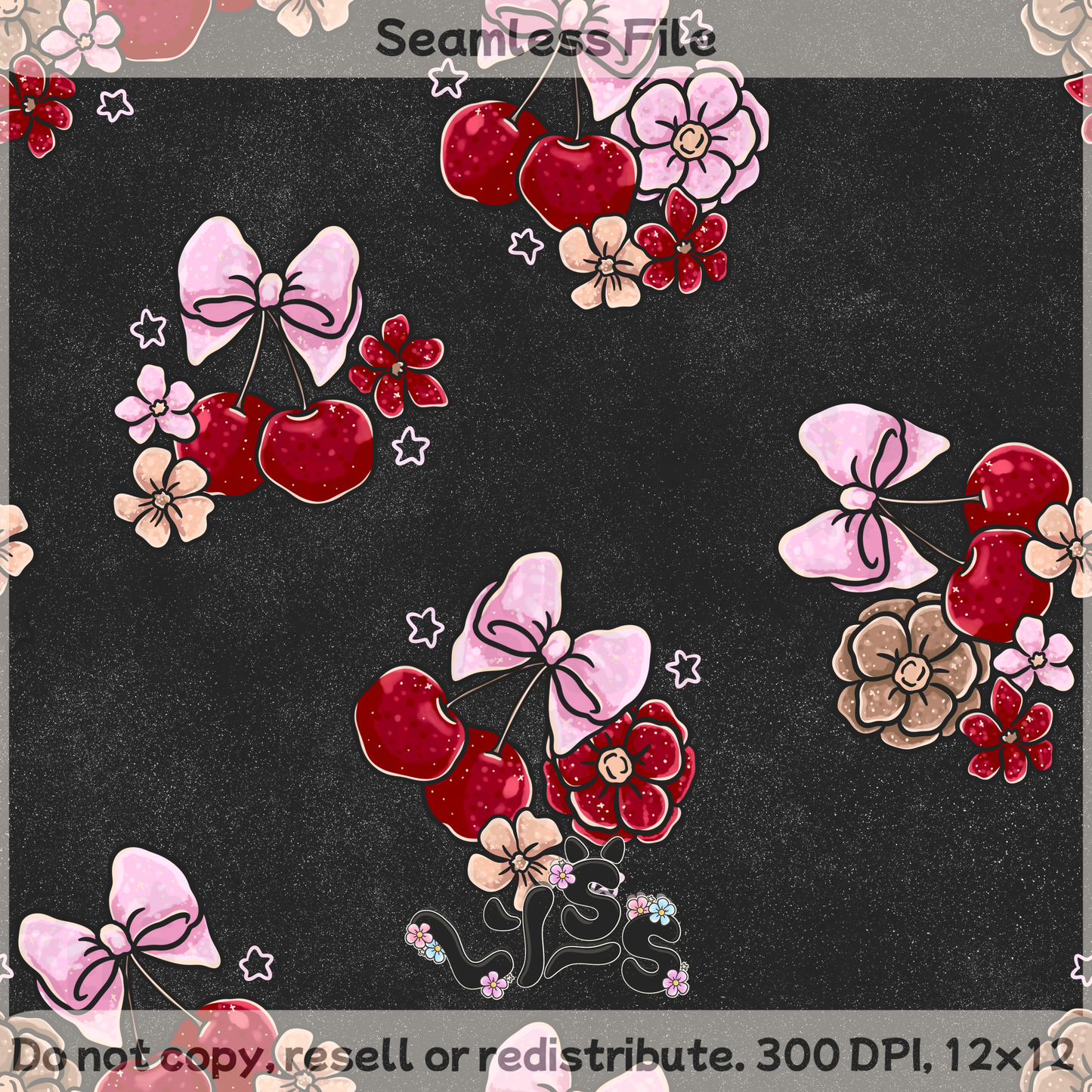 2025 - Lyss Doodles - Coordinates - Sweet Cherry Scales - 25LD045