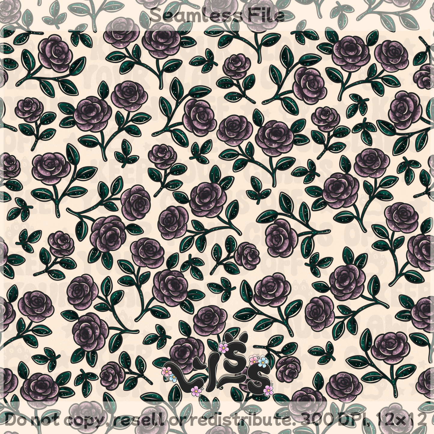 2025 - Lyss Doodles - Seamless - Sweet & Noturnal- 25LD051