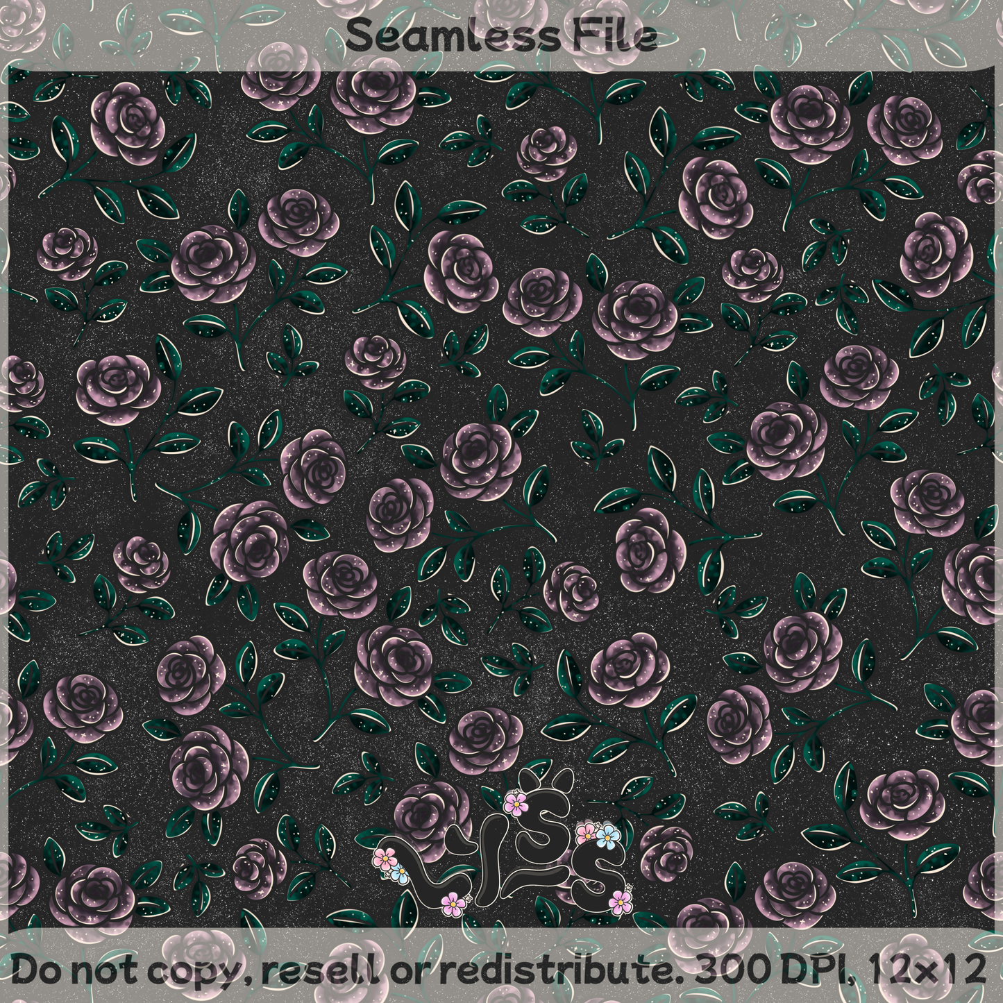 2025 - Lyss Doodles - Seamless - Sweet & Noturnal- 25LD051