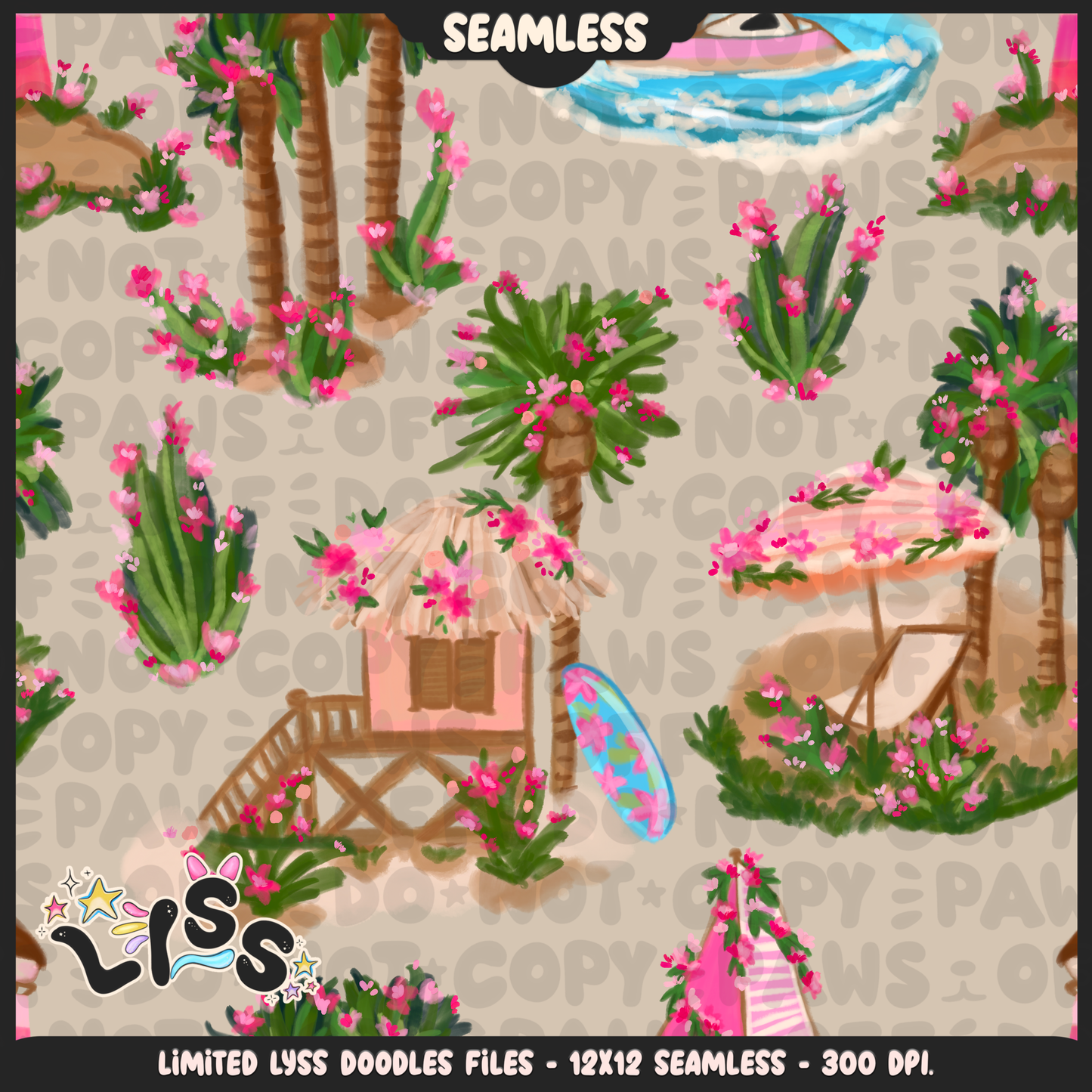 2024 - Lyss Doodles - Seamless - Mains - Tululla Summer - 24LD113