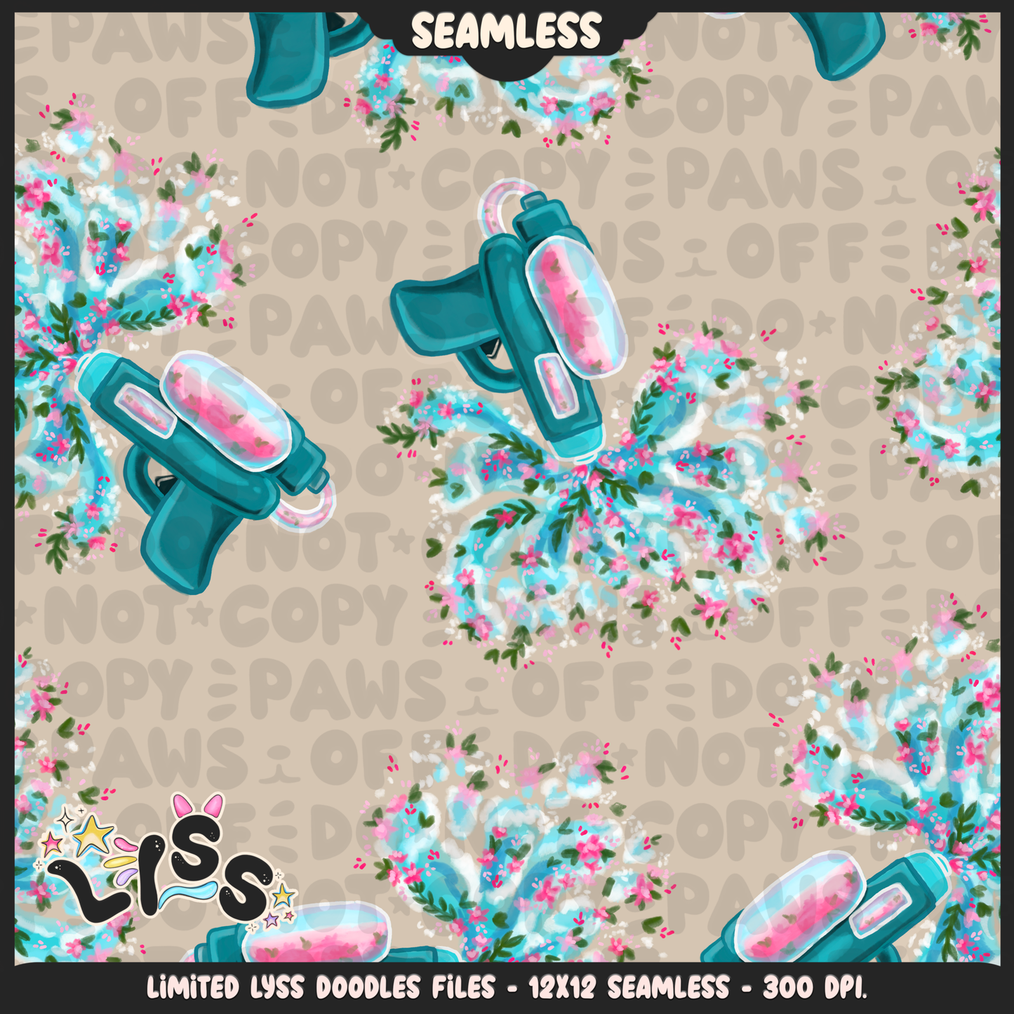 2024 - Lyss Doodles - Seamless - Mains - Tululla Summer - 24LD113