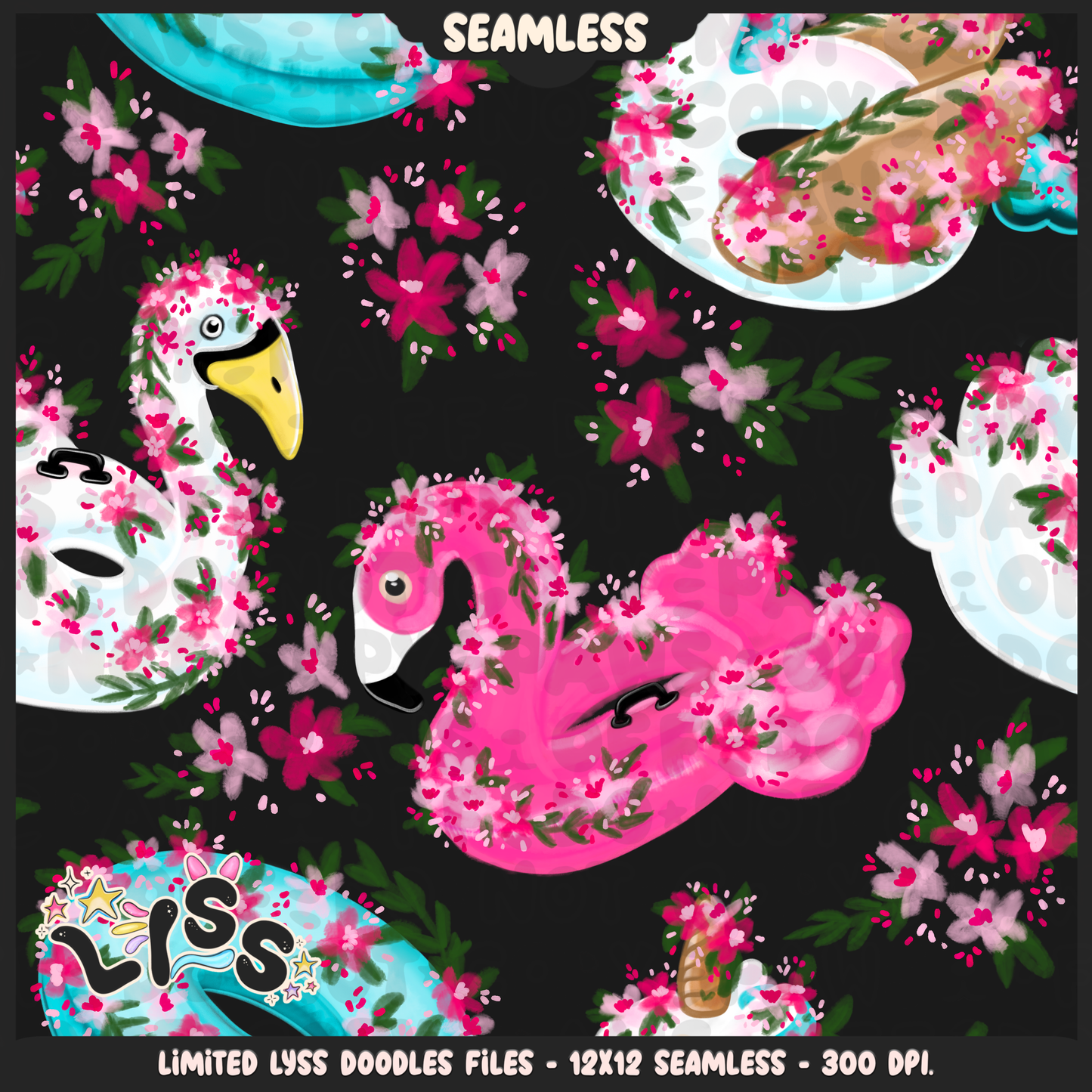 2024 - Lyss Doodles - Seamless - Mains - Tululla Summer - 24LD113