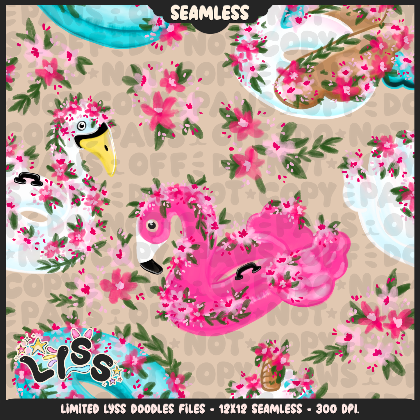 2024 - Lyss Doodles - Seamless - Mains - Tululla Summer - 24LD113