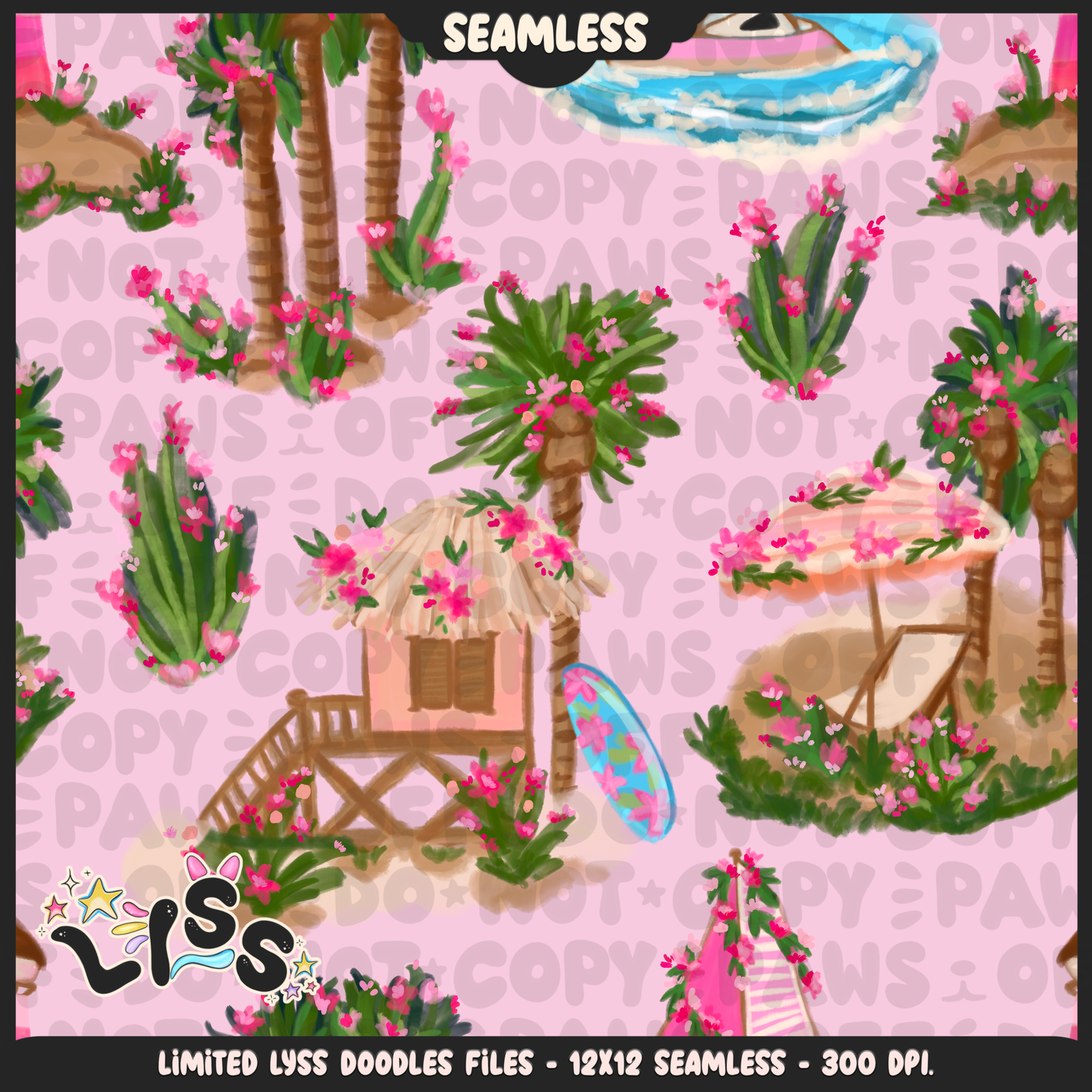 2024 - Lyss Doodles - Seamless - Mains - Tululla Summer - 24LD113