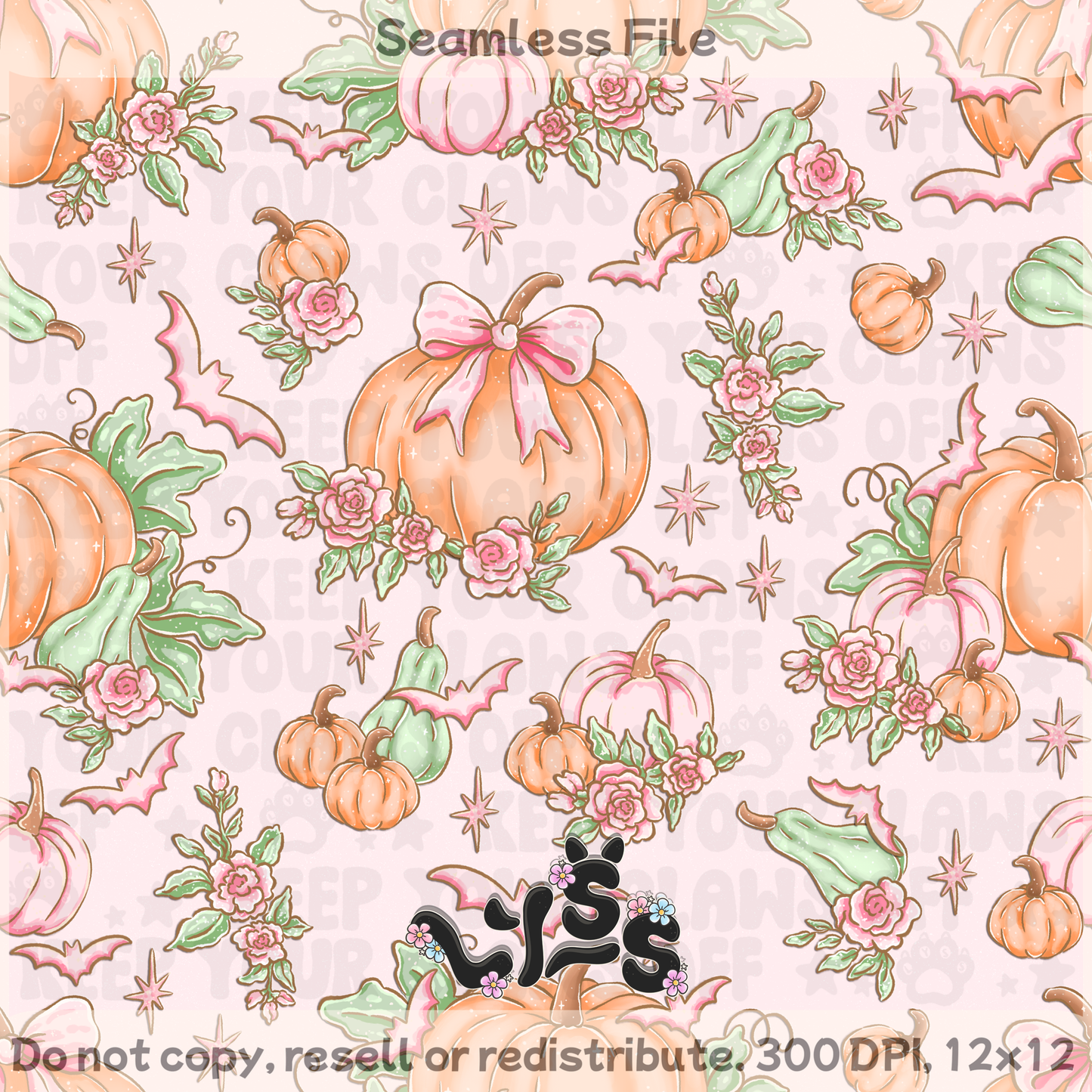 2025 - Lyss Doodles - Seamless - The Blushing Patch - 25LD054