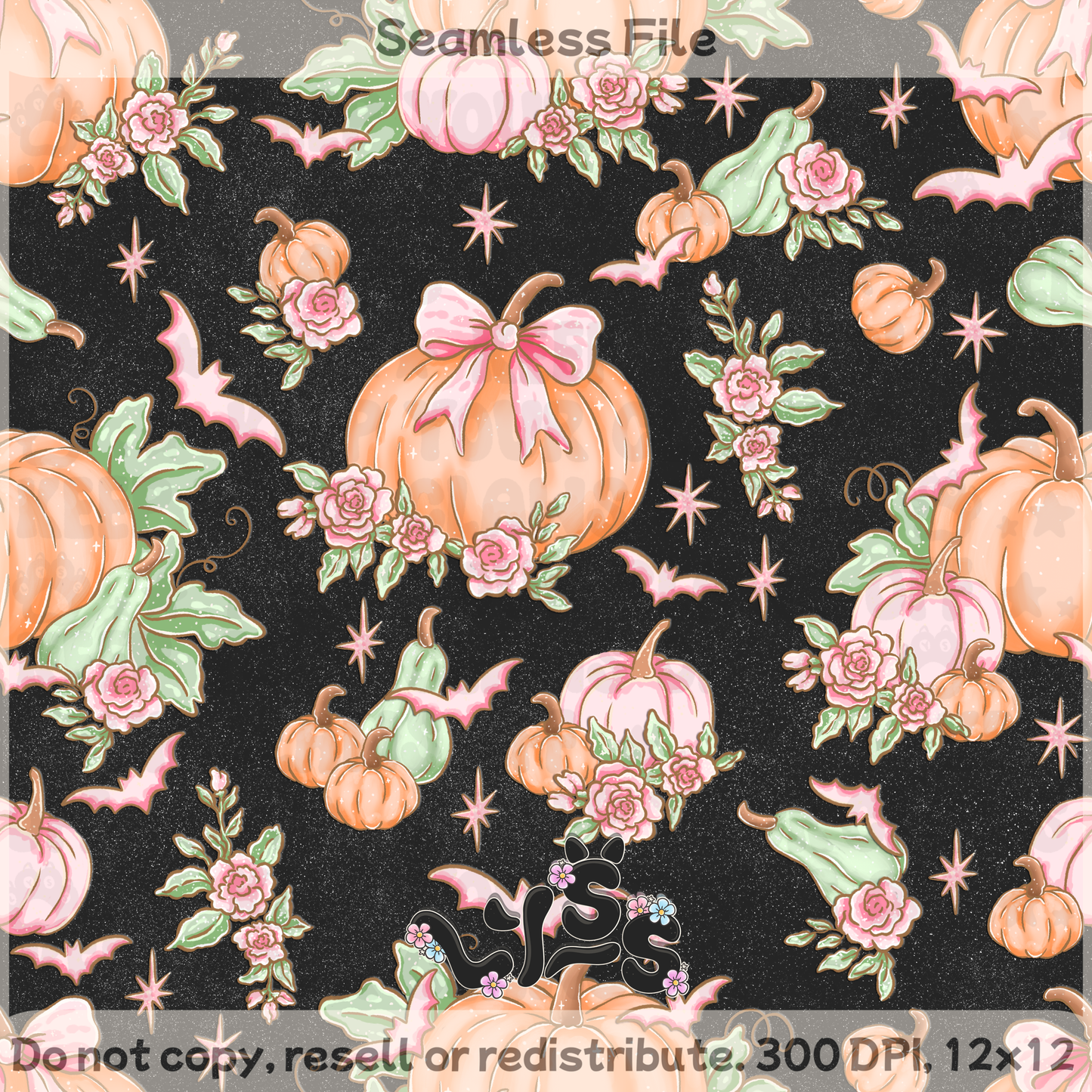 2025 - Lyss Doodles - Seamless - The Blushing Patch - 25LD054