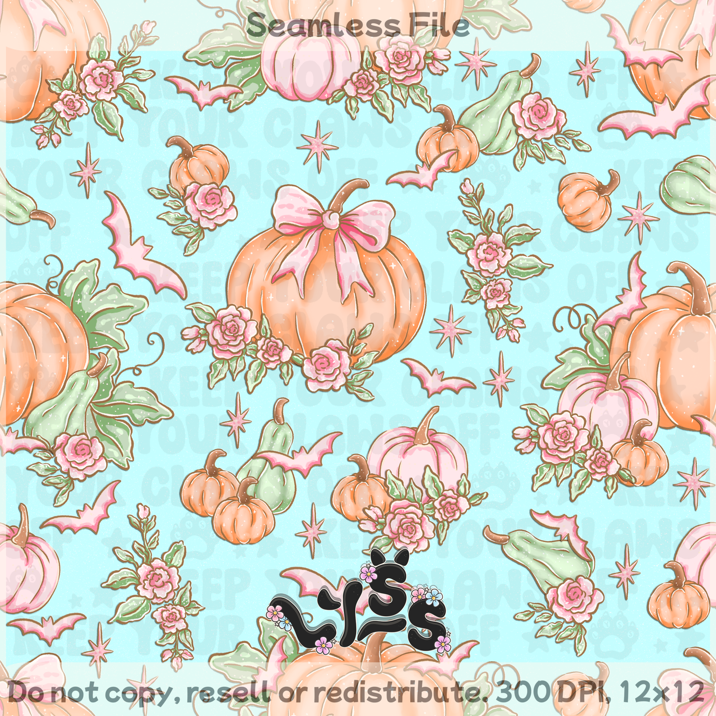 2025 - Lyss Doodles - Seamless - The Blushing Patch - 25LD054
