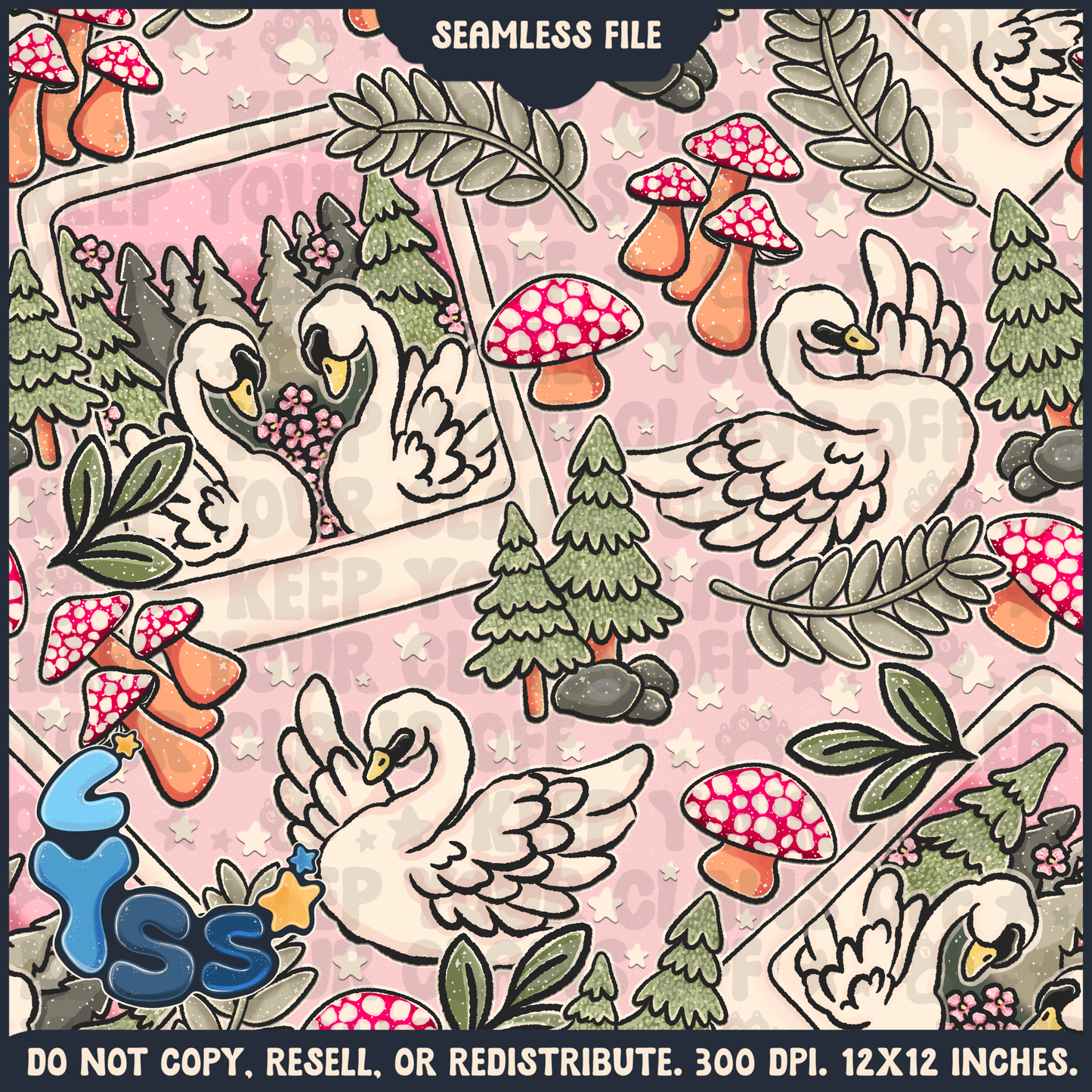 2024 - Lyss Doodles - Seamless - Mains - Woodland Animals - 24LD082