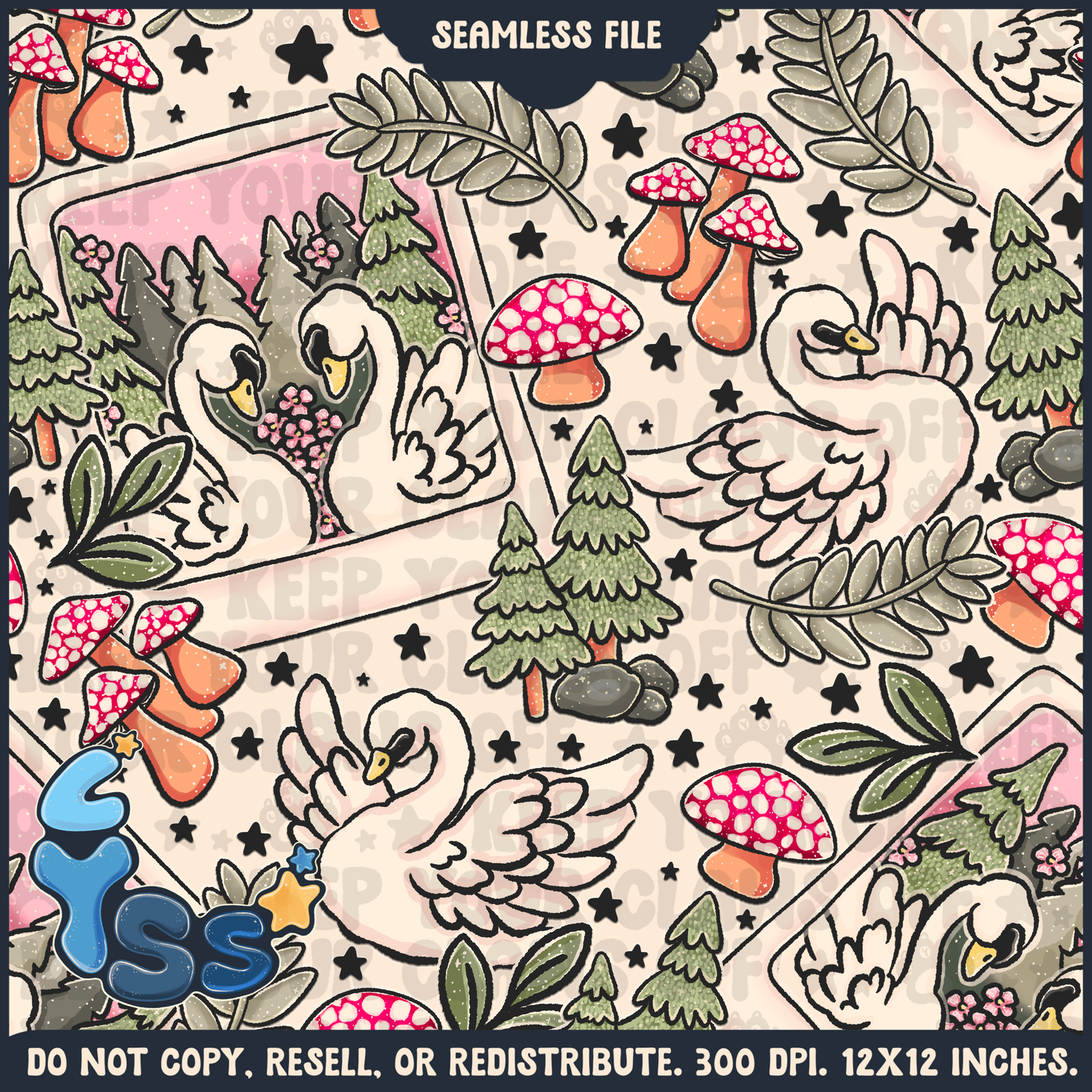 2024 - Lyss Doodles - Seamless - Mains - Woodland Animals - 24LD082