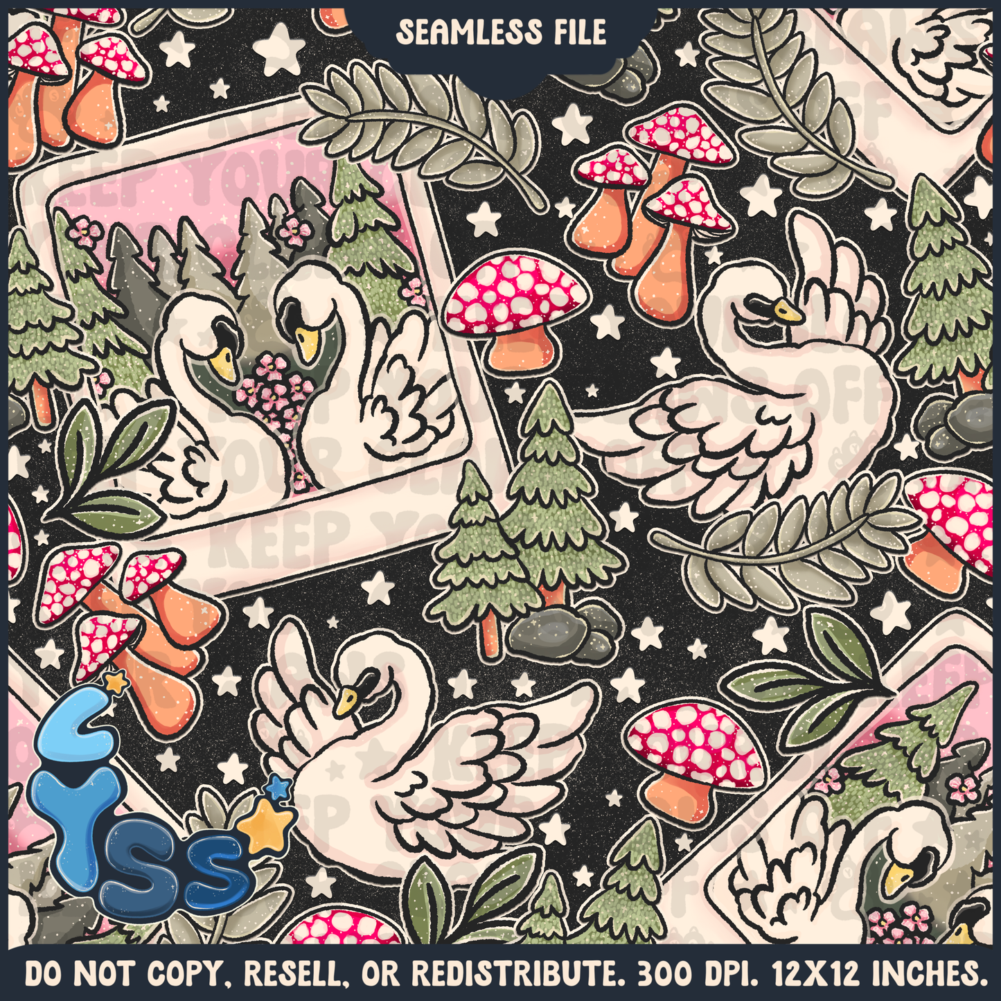 2024 - Lyss Doodles - Seamless - Mains - Woodland Animals - 24LD082