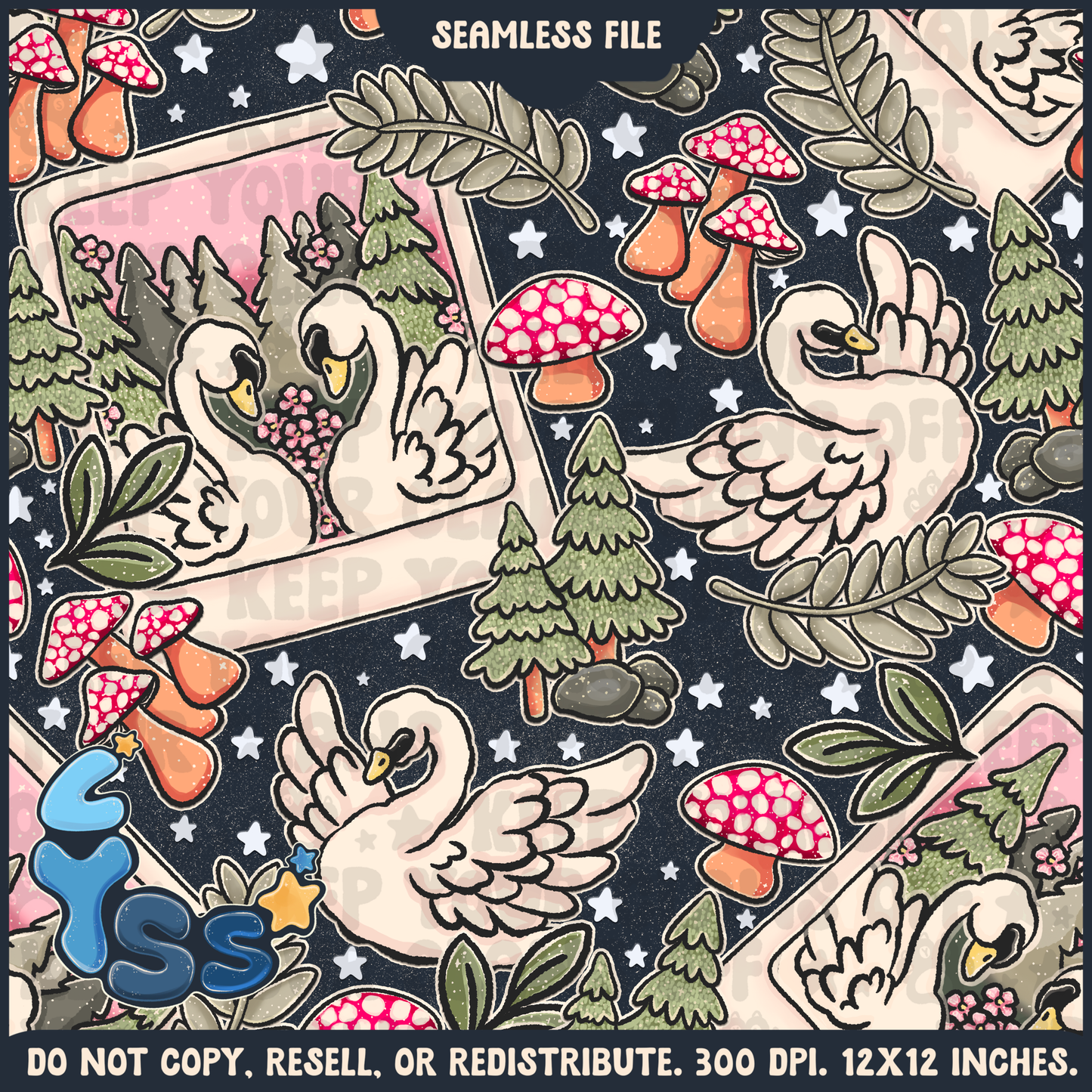 2024 - Lyss Doodles - Seamless - Mains - Woodland Animals - 24LD082