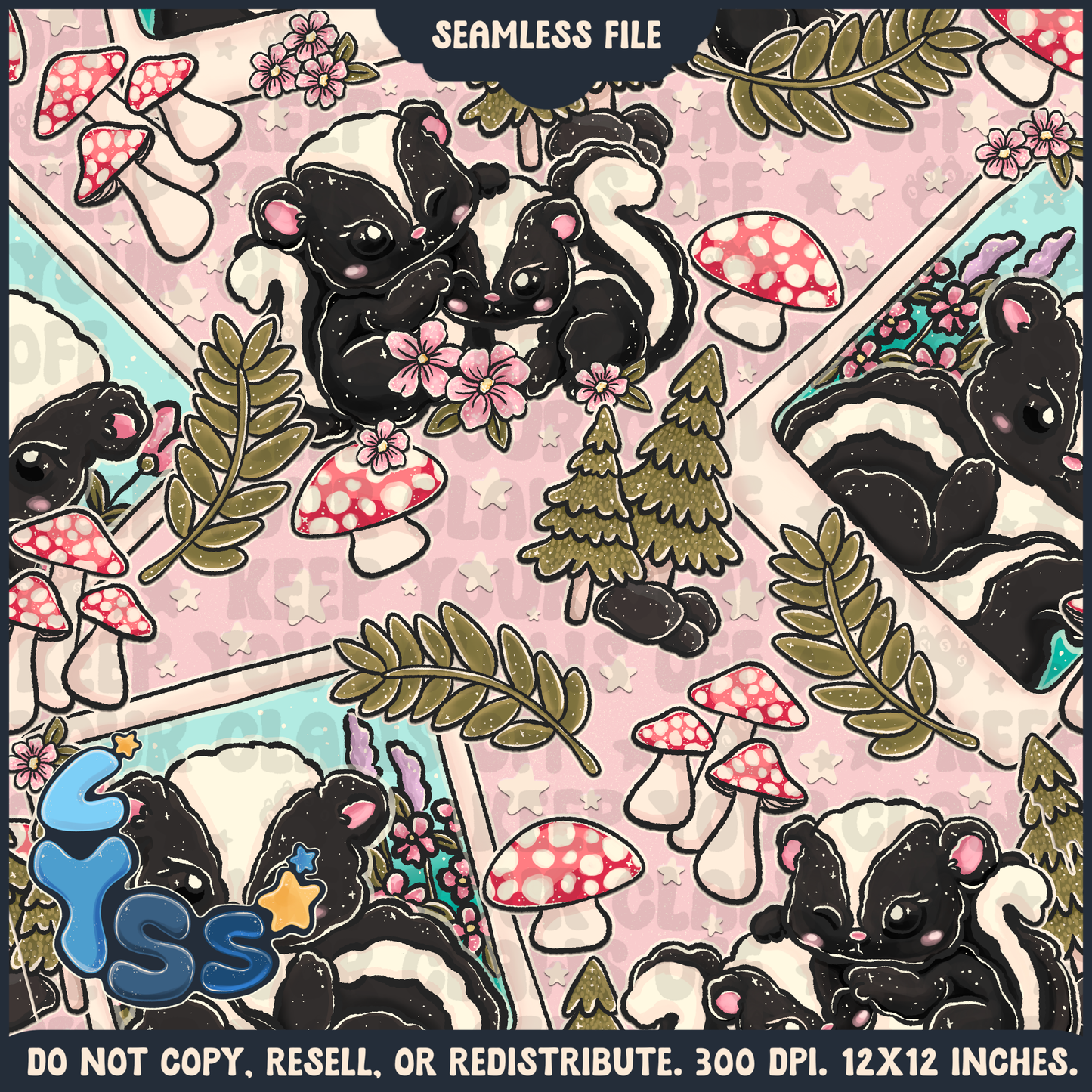 2024 - Lyss Doodles - Seamless - Mains - Woodland Animals - 24LD082