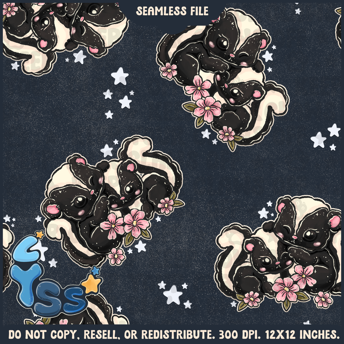 2024 - Lyss Doodles - Seamless - Mains - Woodland Animals - 24LD082