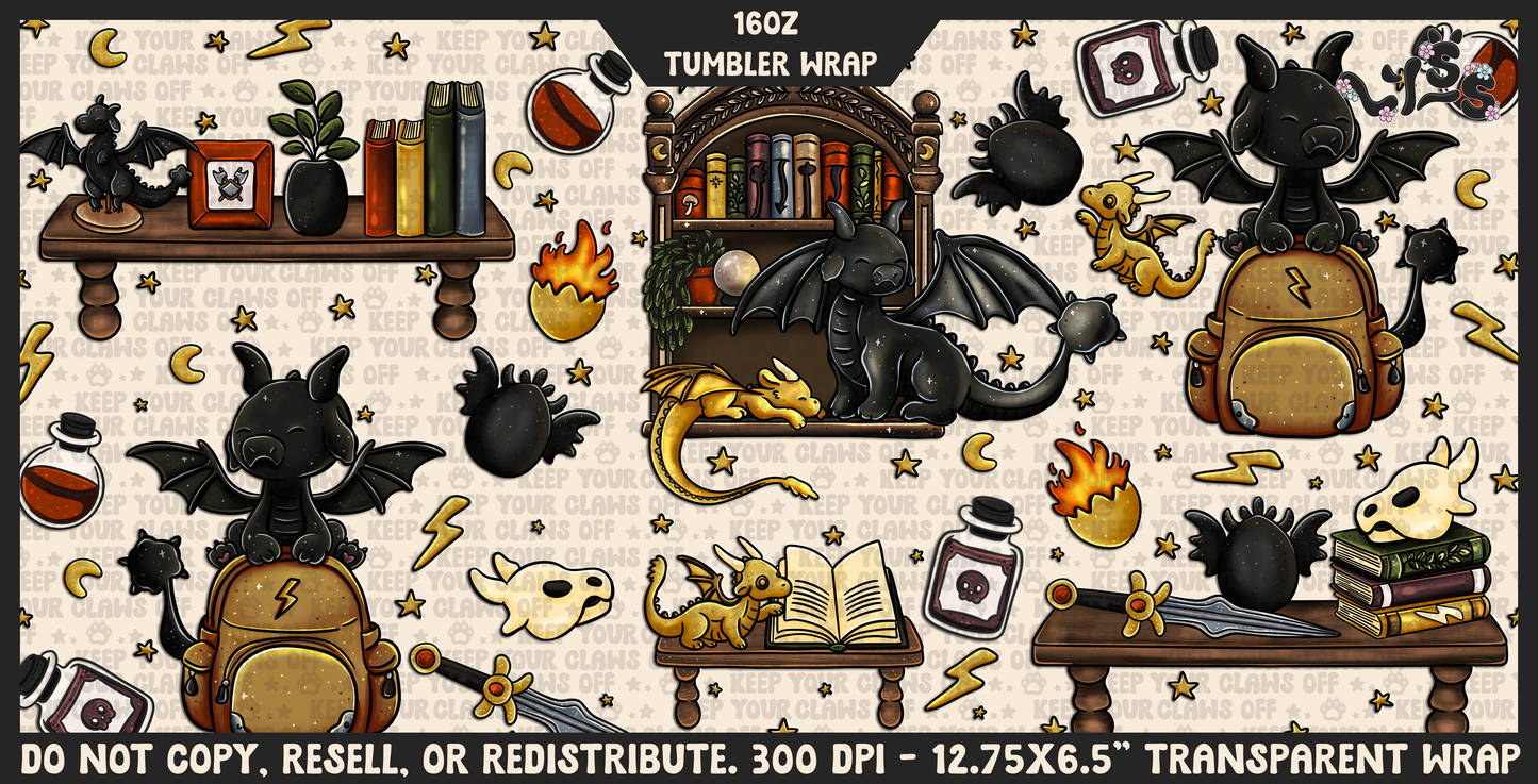 2025 - Lyss Doodles - Tumbler Wrap Files - Dragon Riders - 25LD017