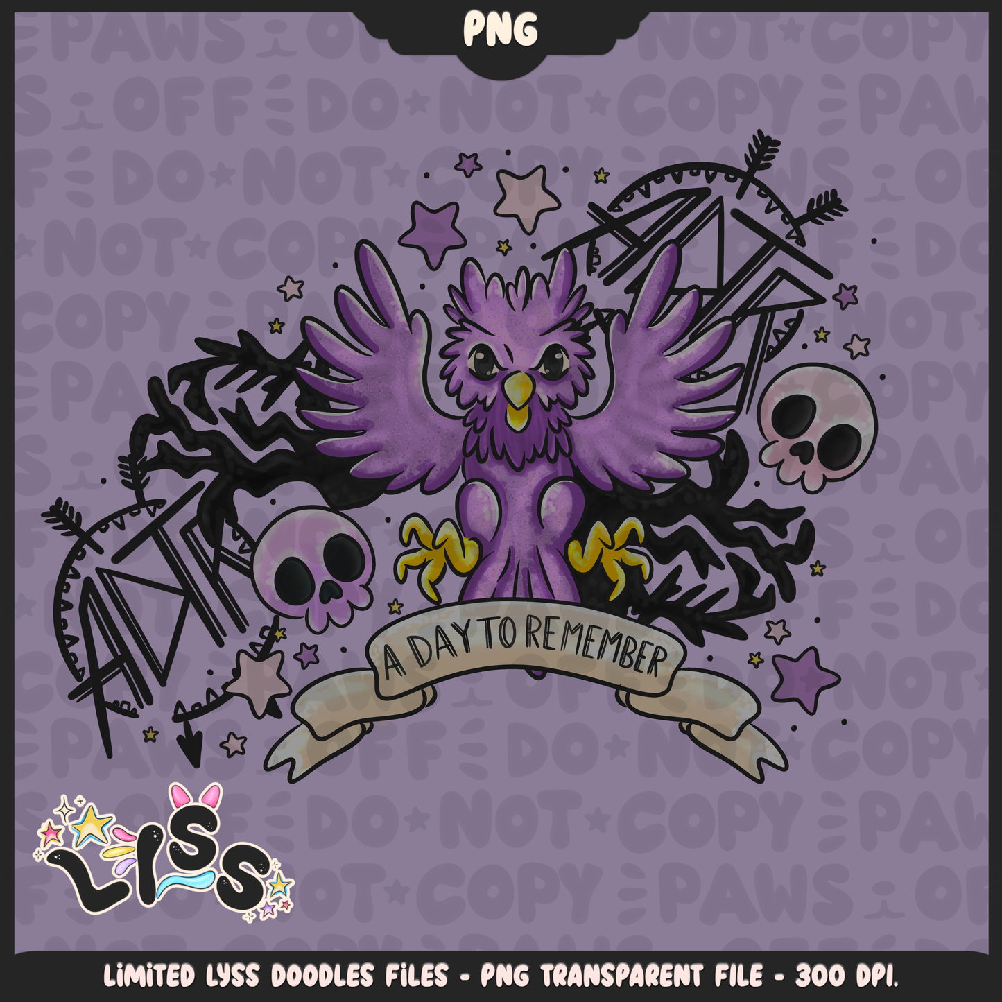 2024 - Lyss Doodles - PNG Files - SCREAMO COLLAB - 24LD037