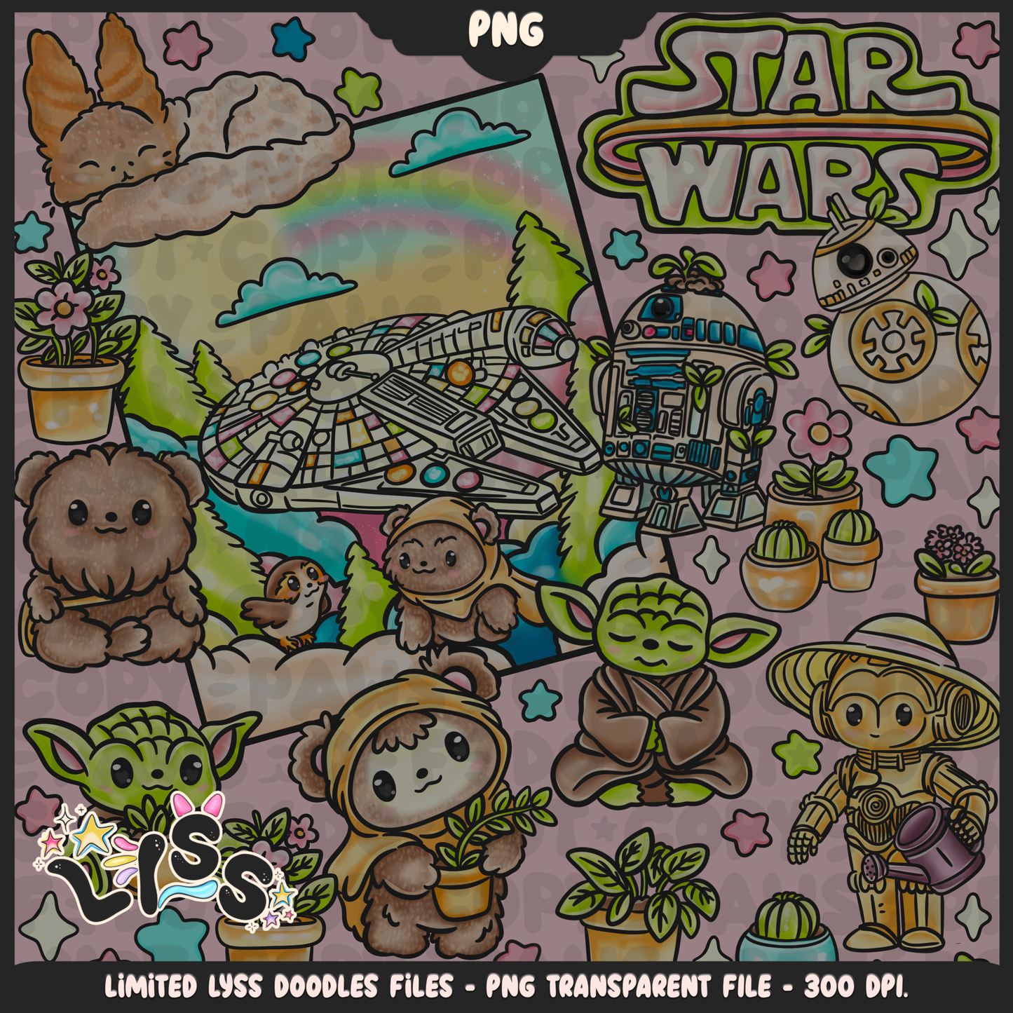 2024 - Lyss Doodles - PNG Files - May the Fourth Event - 24LD042