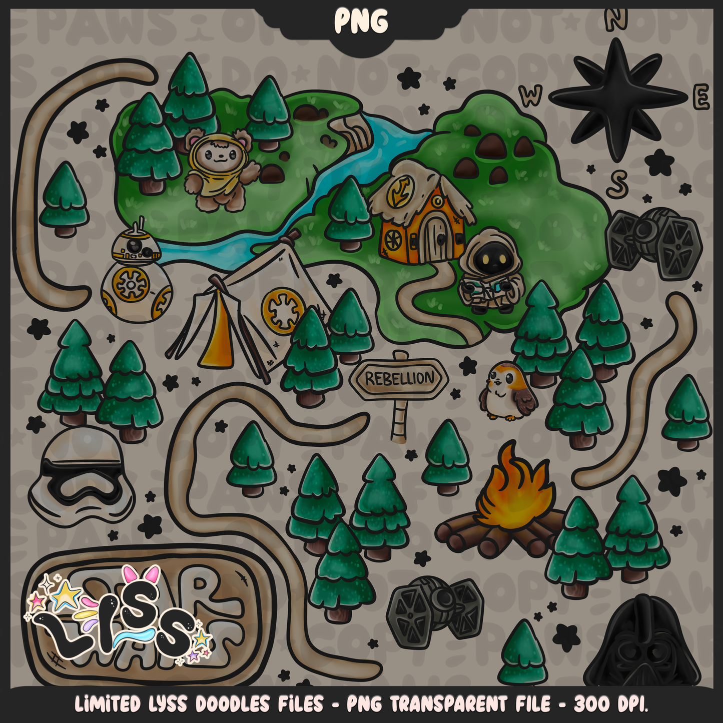 2024 - Lyss Doodles - PNG Files - May the Fourth Event - Adventure Wars - 24LD043