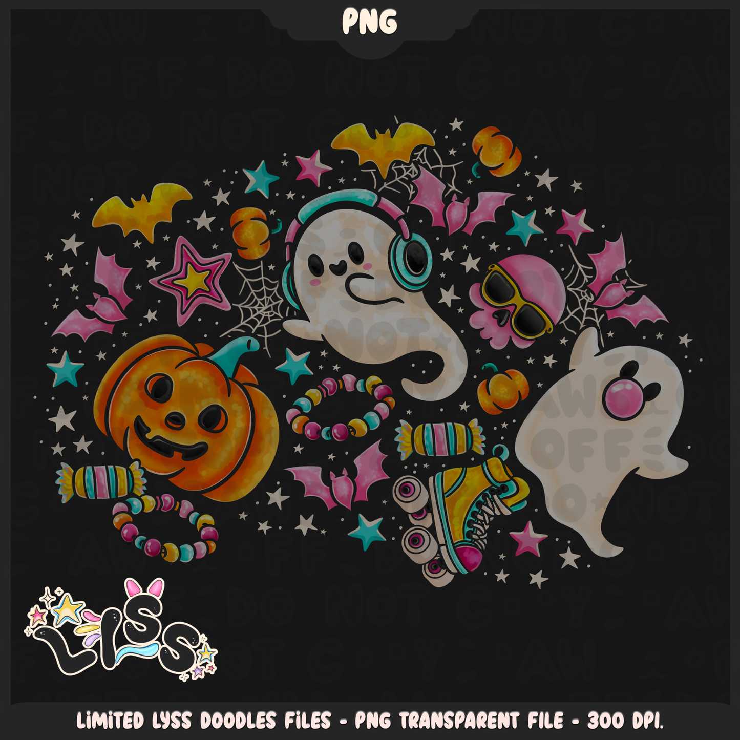 2024 - Lyss Doodles - PNG Files - Nostalgic Halloween - 24LD050