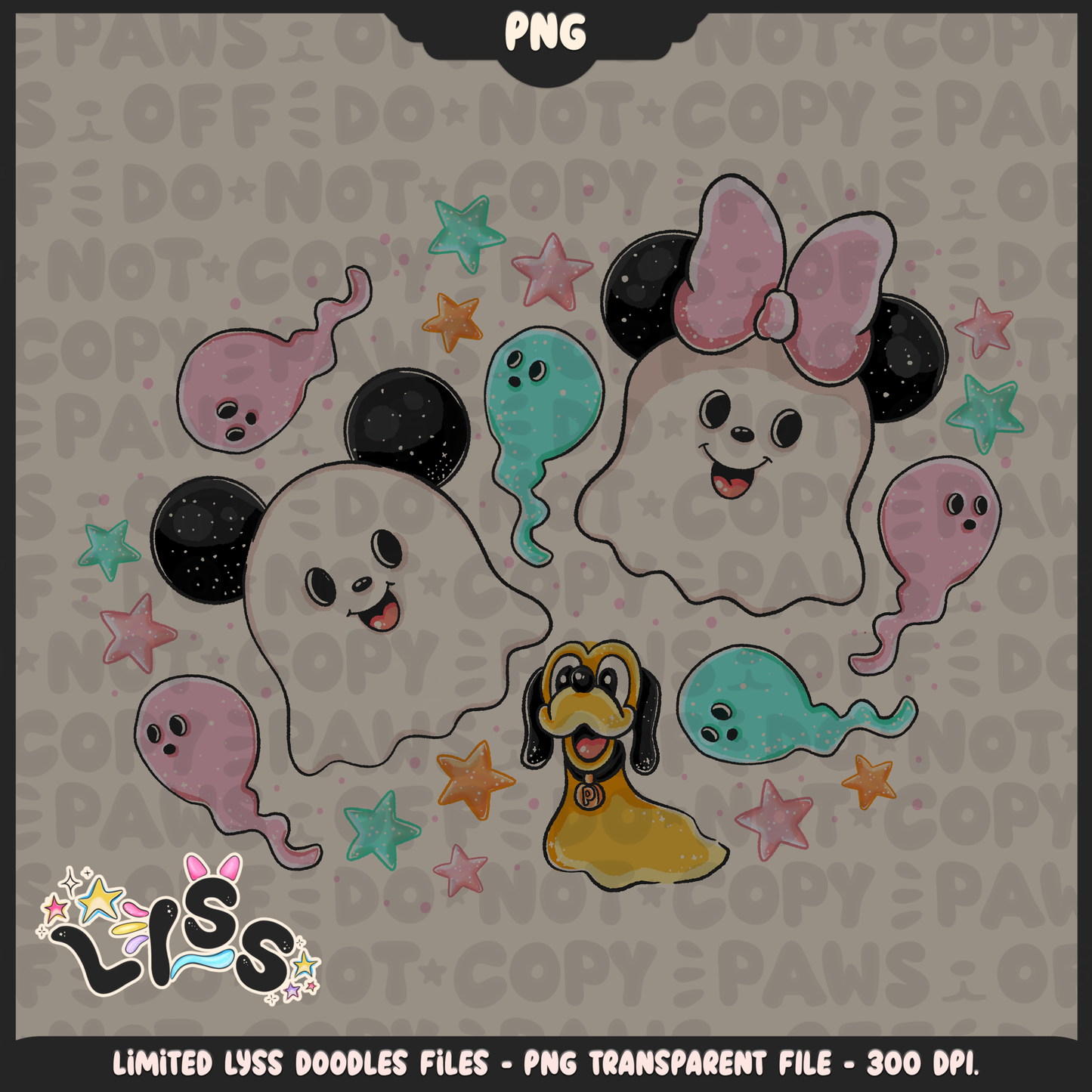 Lyss Doodles - Seamless - PNG - Mystery Files - #2