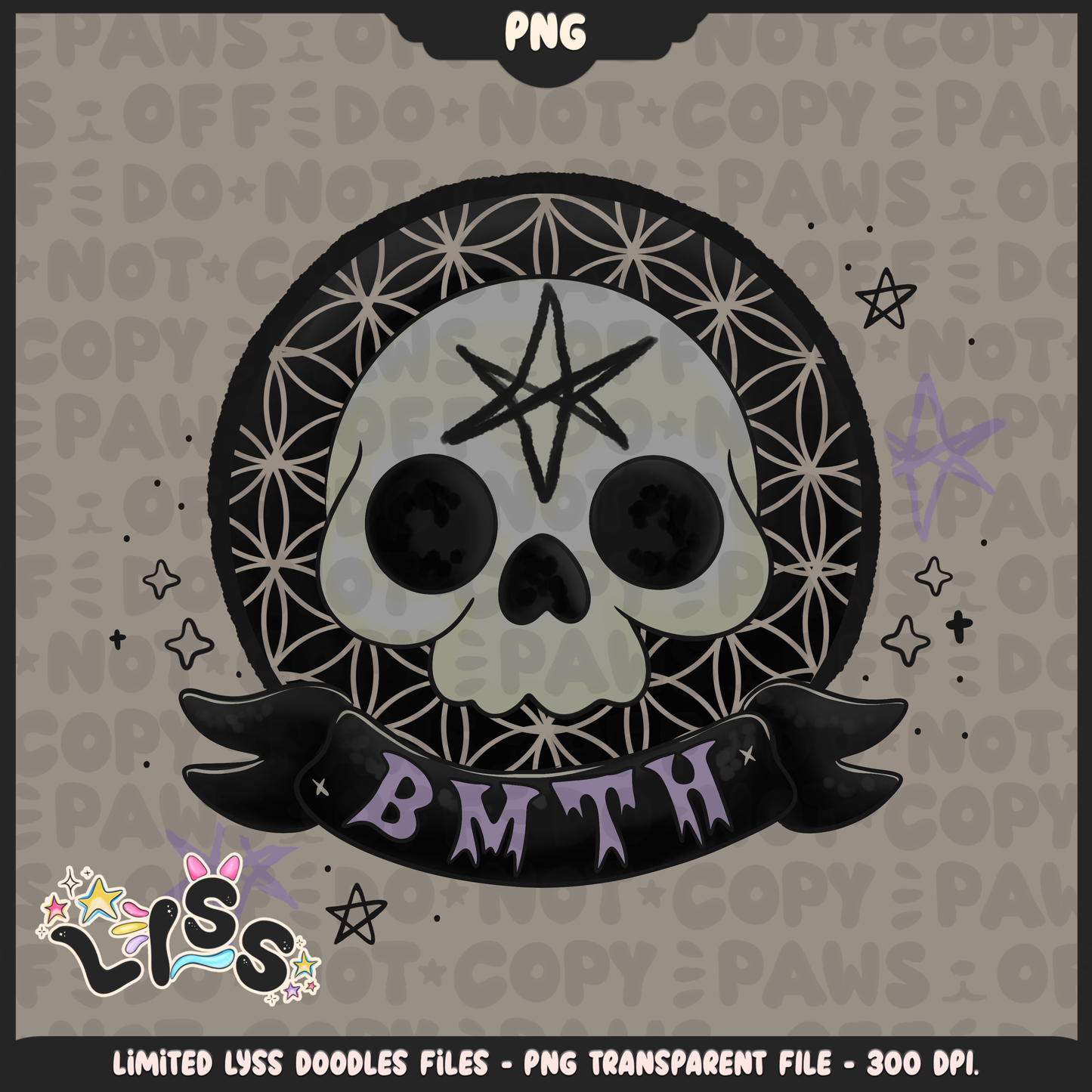 2024 - Lyss Doodles - PNG Files - SCREAMO COLLAB - 24LD038