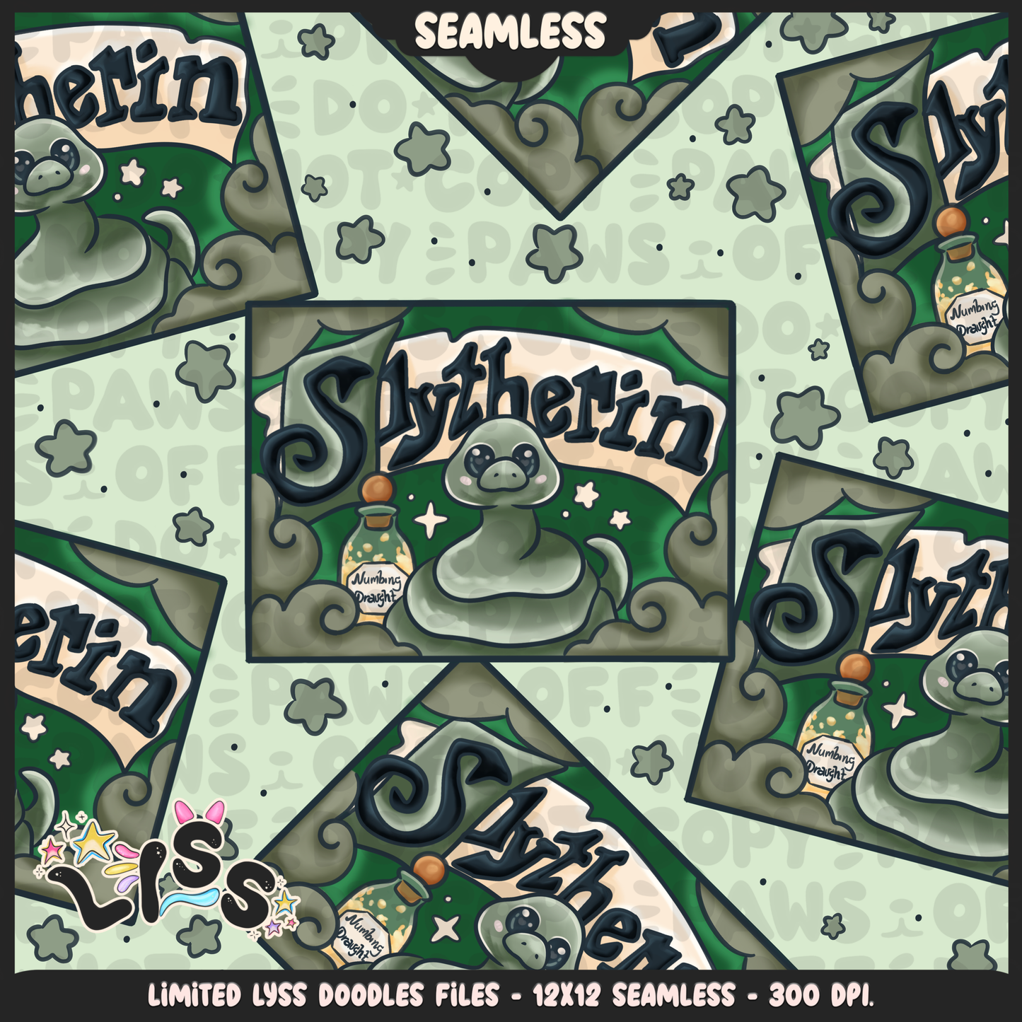 2024 - Lyss Doodles - Seamless - Mains - HP Pride - Slyth - 24LD033