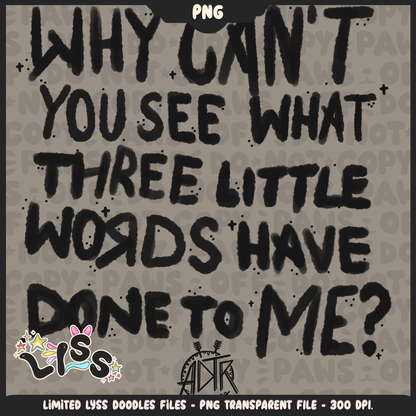 2024 - Lyss Doodles - PNG Files - SCREAMO COLLAB - 24LD037