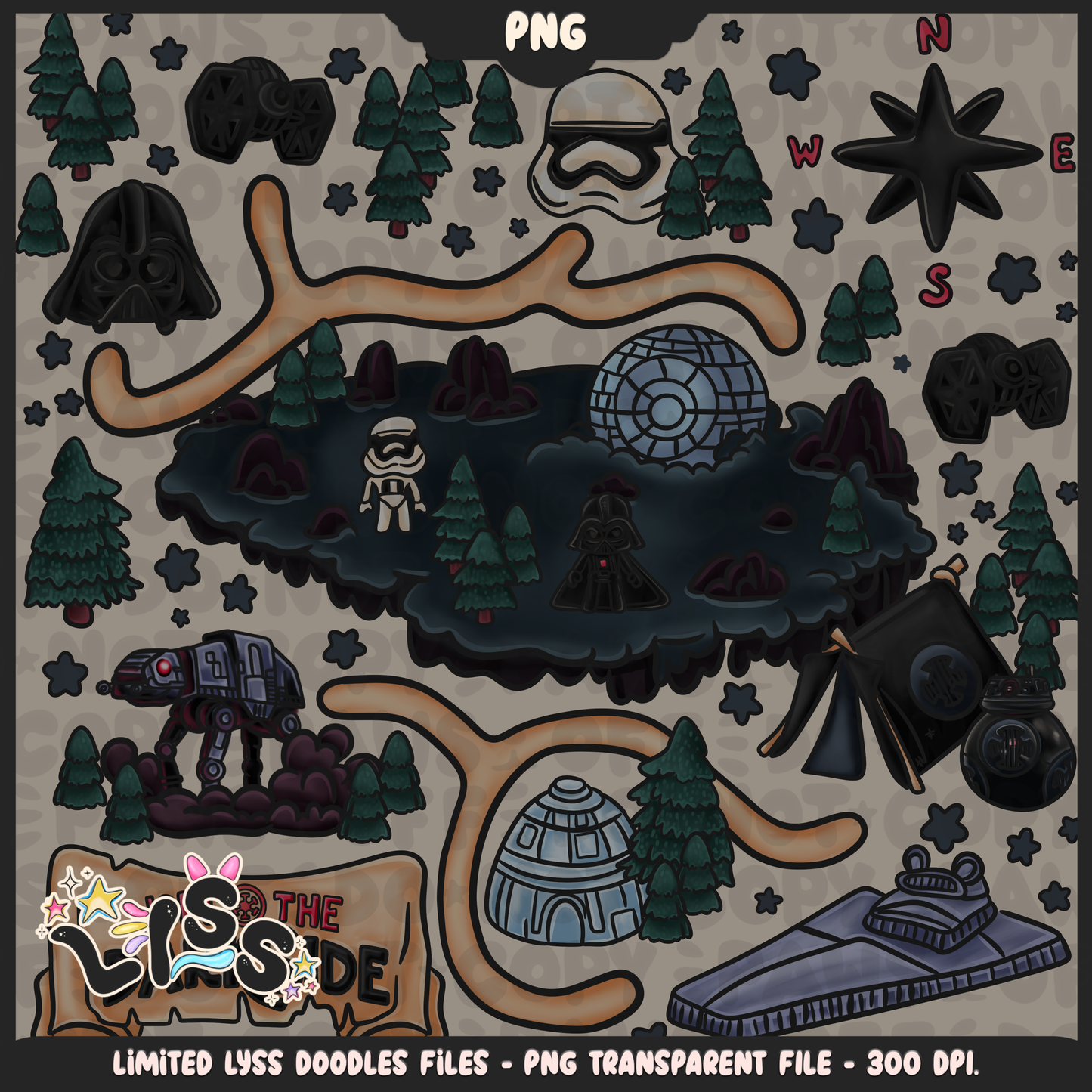 2024 - Lyss Doodles - PNG Files - May the Fourth Event - Sith Adventure - 24LD045