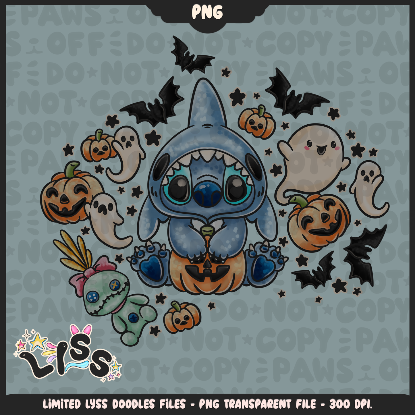 2024 - Lyss Doodles - PNG Files - Spooky Dis Collab - 24LD048