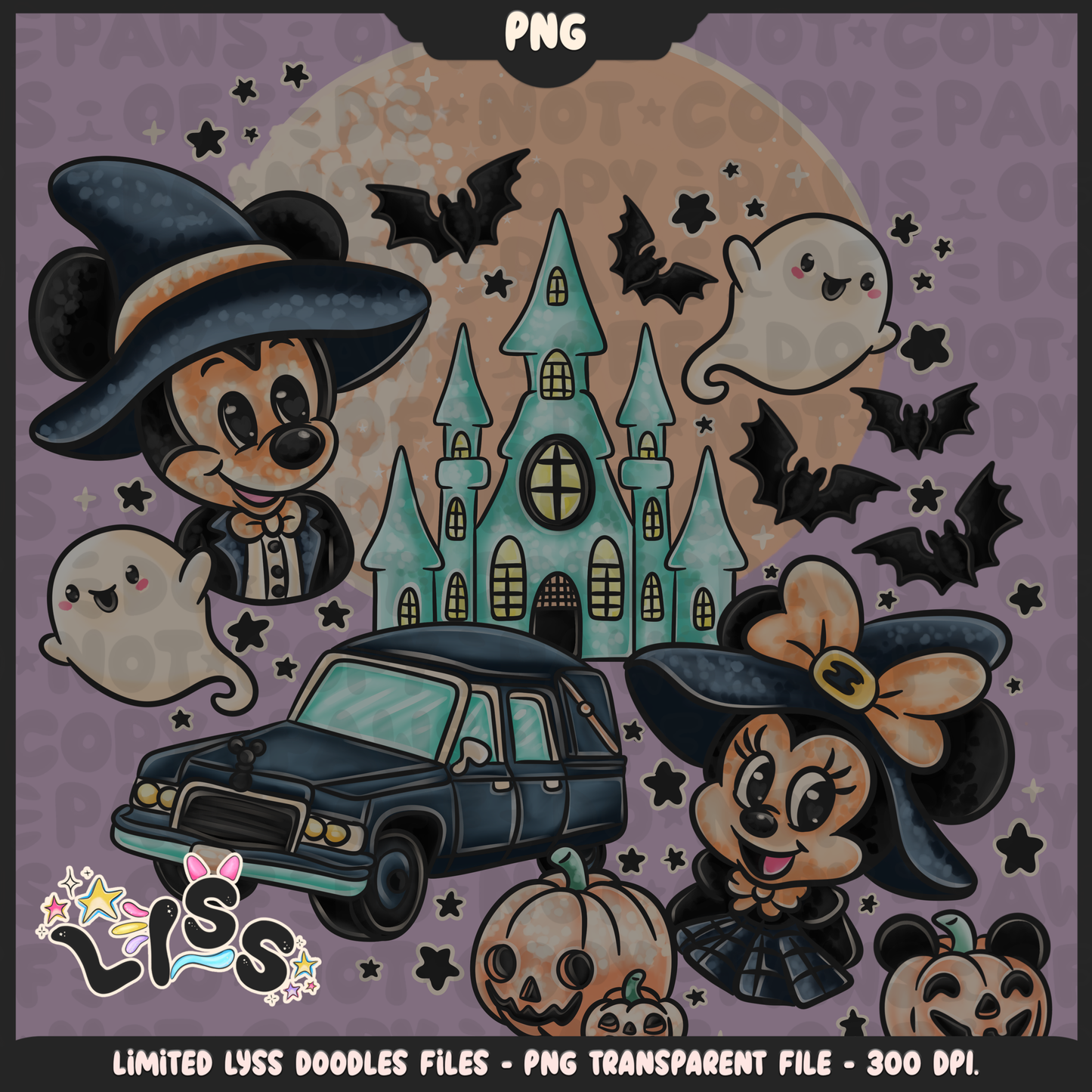 2024 - Lyss Doodles - PNG Files - Spooky Dis Collab - 24LD047