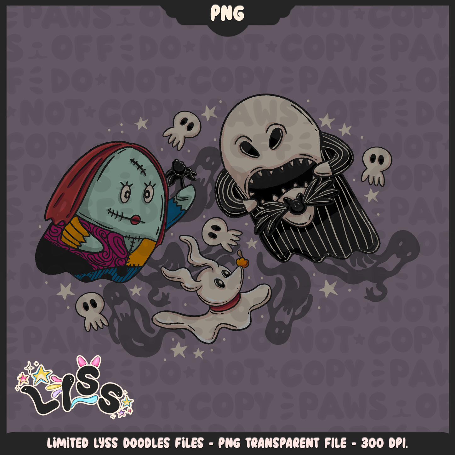 Lyss Doodles - Seamless - PNG - Mystery Files - #1