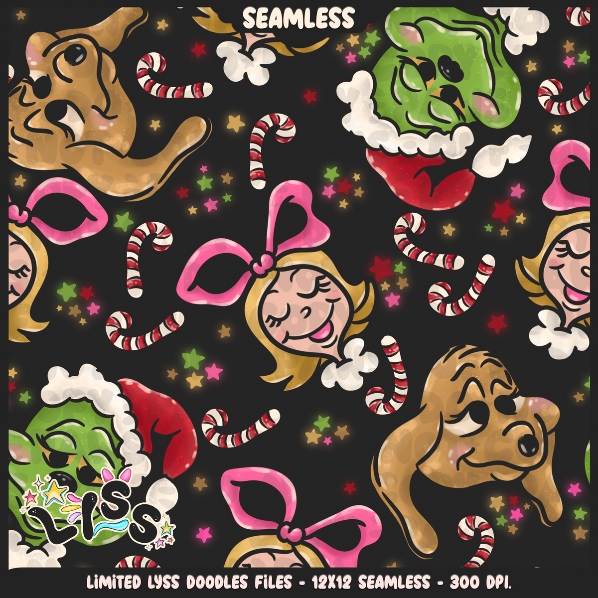 2025 - Lyss Doodles - Seamless - Mains - 3K Milestone FREEBIE ONLY FILE