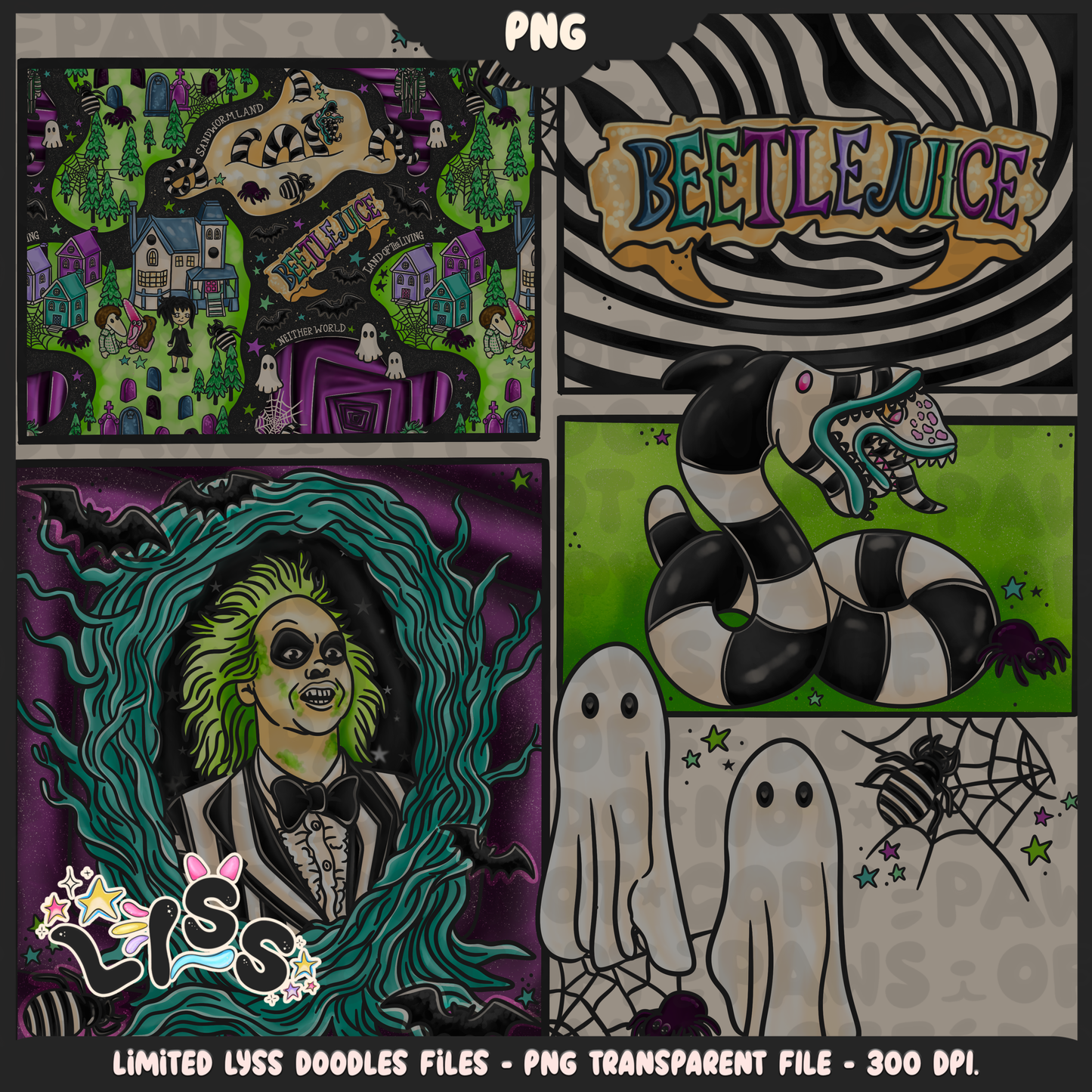 2024 - Lyss Doodles - PNG Files - Beetle x Love kyr Collab - Coffin - 24LD052