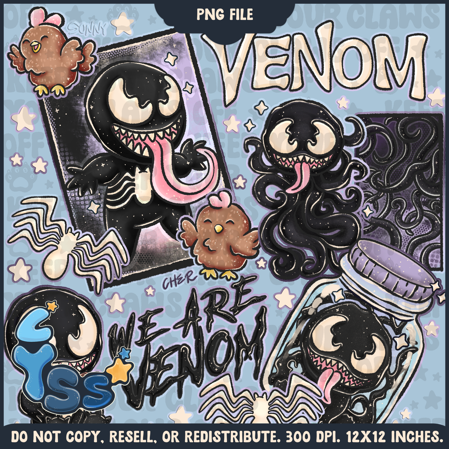 2024 - Lyss Doodles - PNG Files - Superhero Collection - Ink Alien - 24LD084