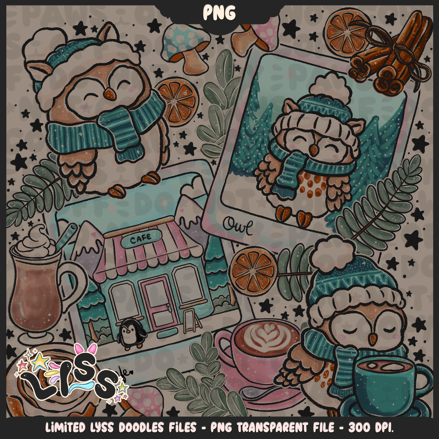 2024 - Lyss Doodles - PNG Files - Enchanted Cafe - 24LD081