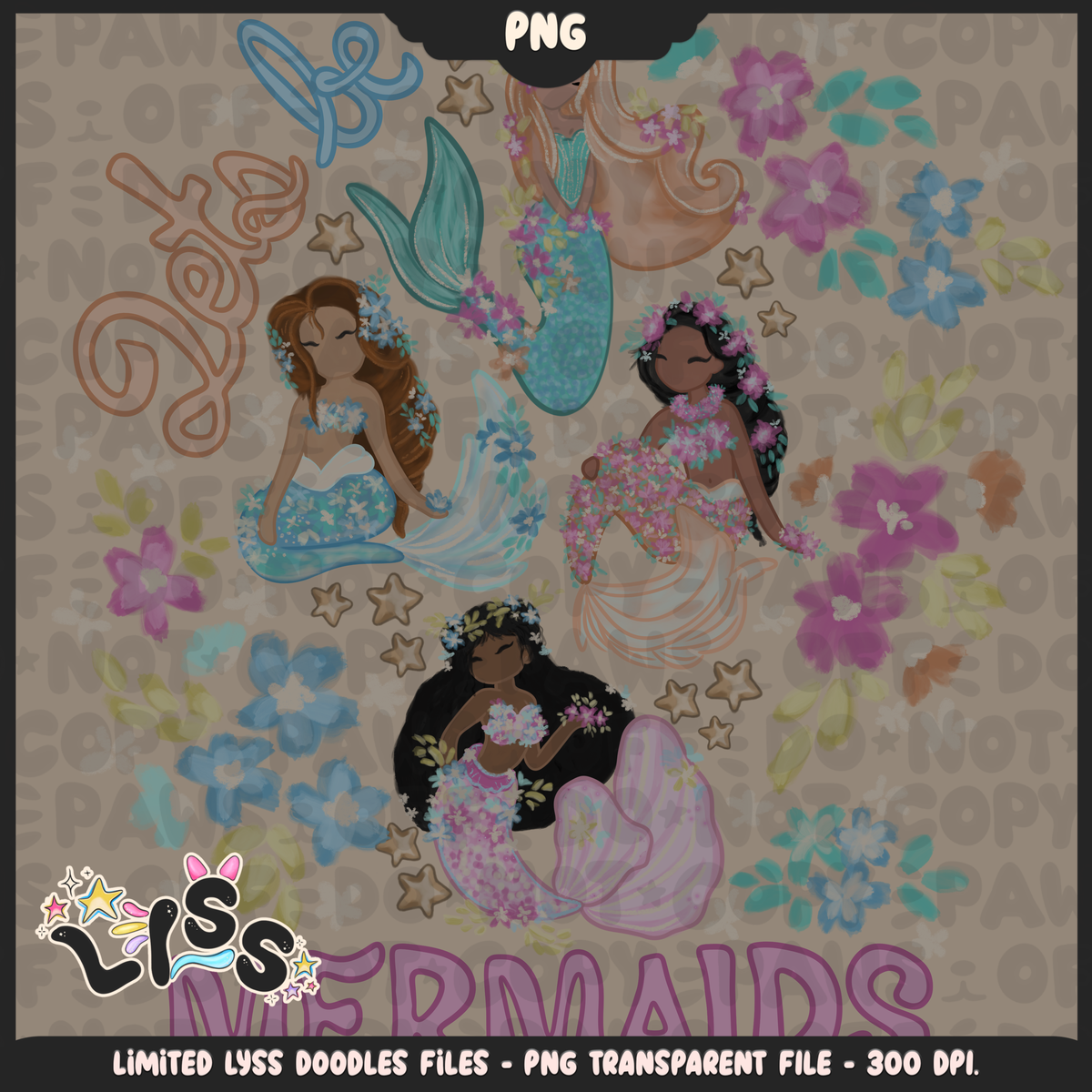 2024 - Lyss Doodles - PNG Files - Floral Ocean