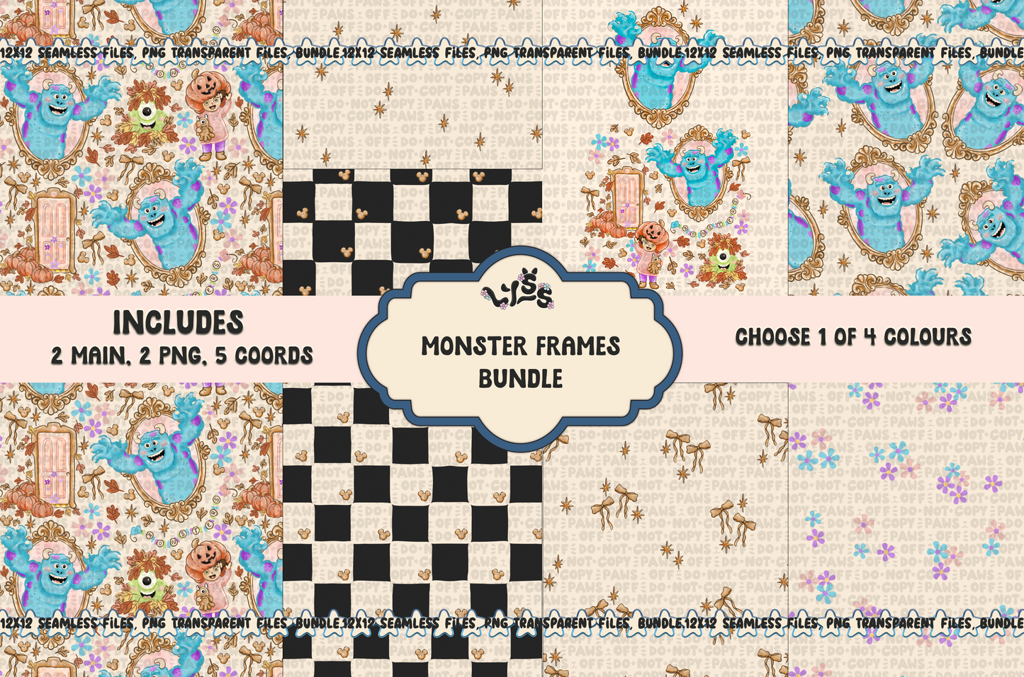 2025 - Lyss Doodles - Bundles - Monsters Frame - 25LD052