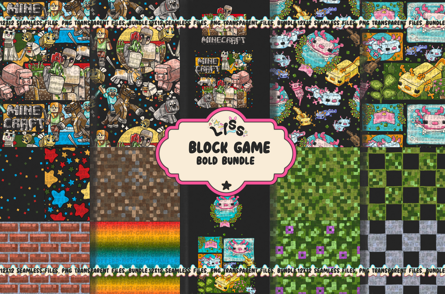 2023 - Lyss Doodles - BUNDLES - Block Game - Village & Cave - 23LD019